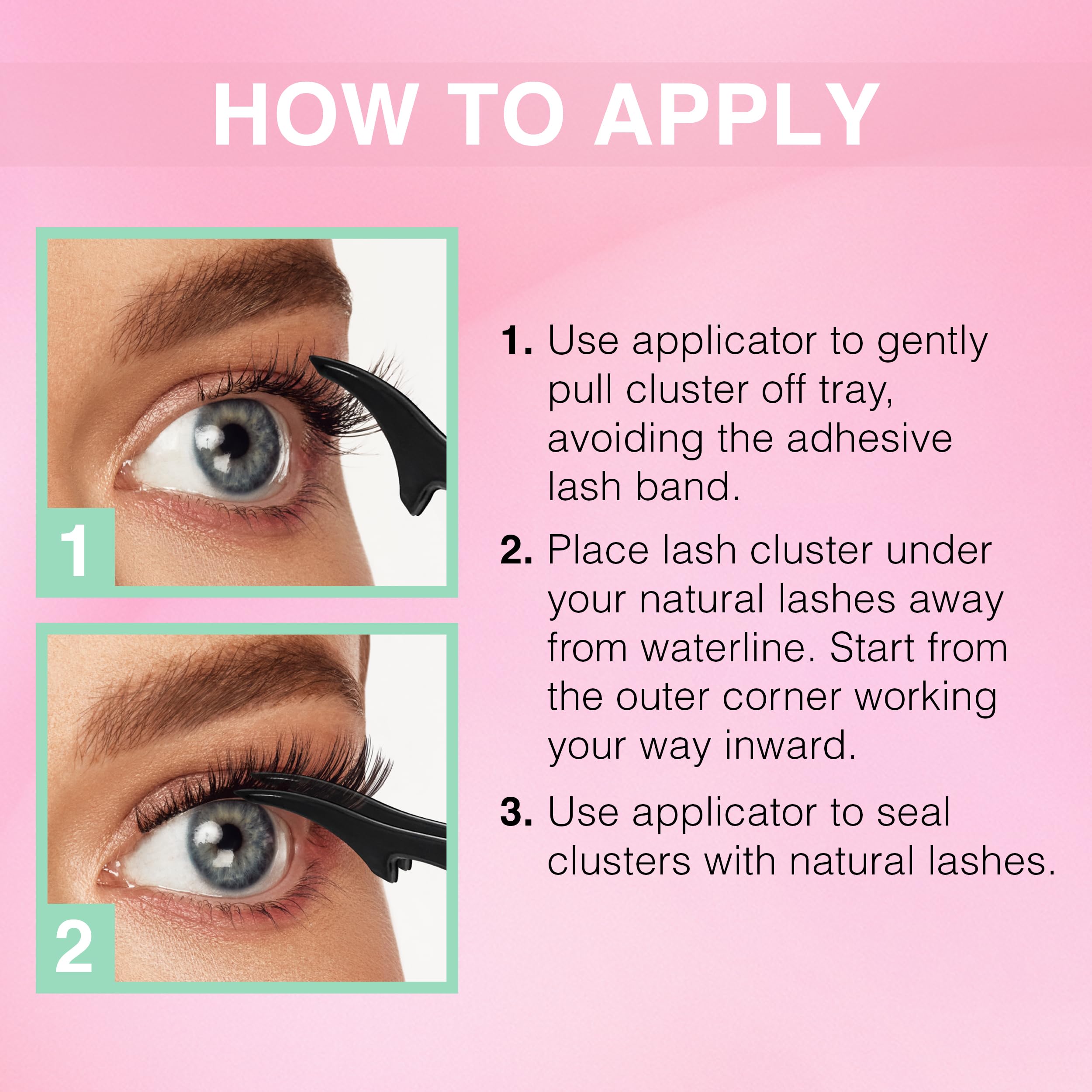 Ardell Press On Lashes Pre-Mapped DIY Lash Clusters - Fauxmink Volume, Pre-Glued Underlash, Easy to Apply False Eyelashes, Eyelash Extensions