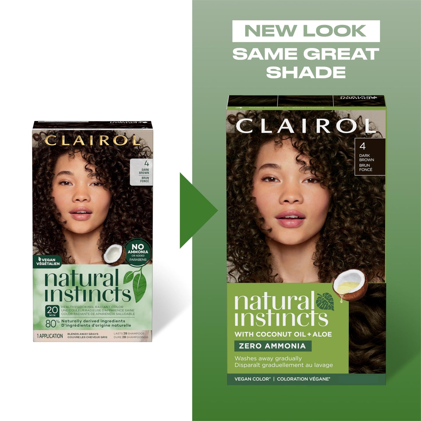 White Smoke Clairol Natural Instincts Demi-Permanent Hair Dye, 6C Light Brown Hair Color, Pack of 1