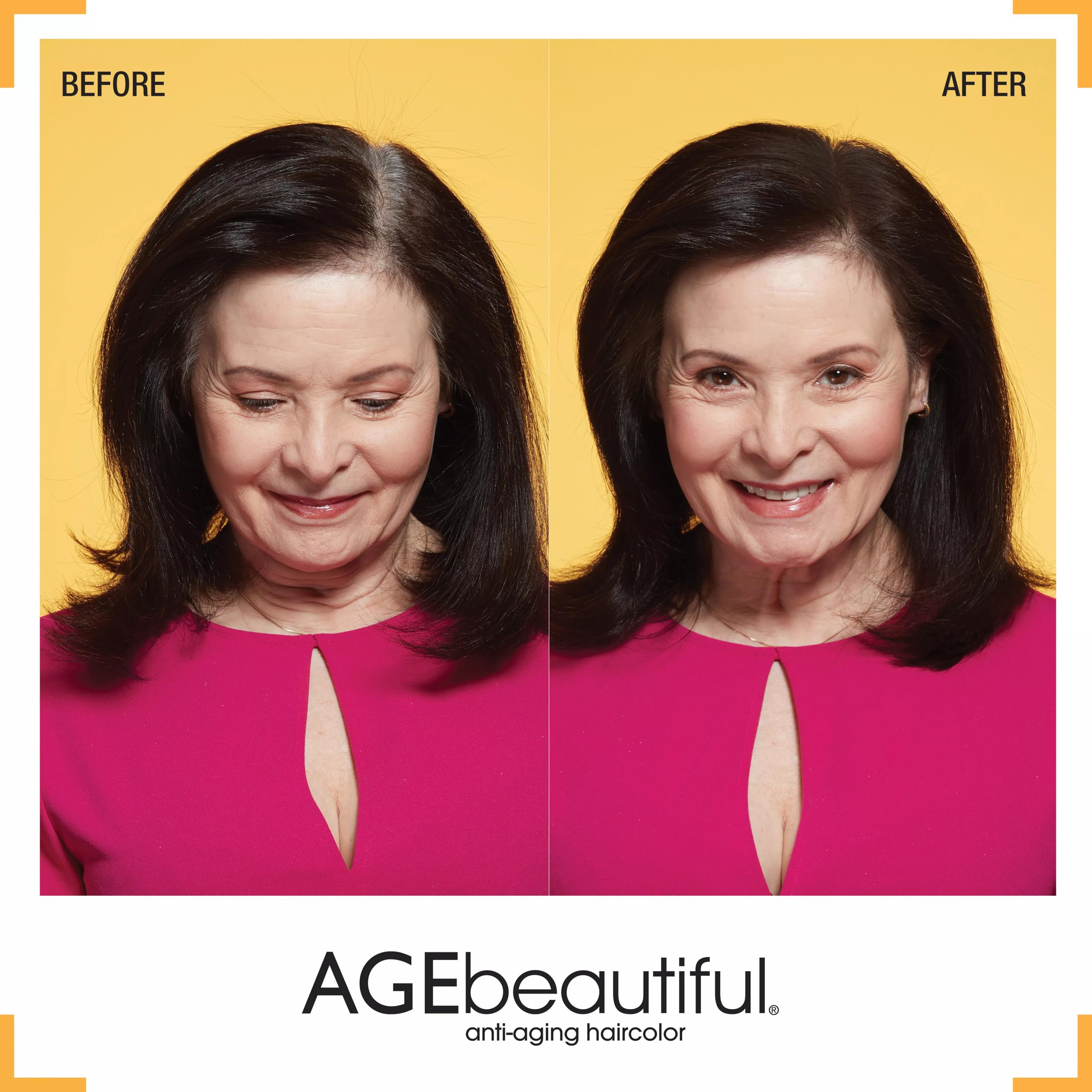 AGE beautiful Root Touch Up Hair Color Spray | Touch-Up Gray Concealer | Temporary Cover Up | Adds Volume & Covers Thinning Patches | Water, Sweat, Stain Resistant | Light Brown | 2 Fl Oz