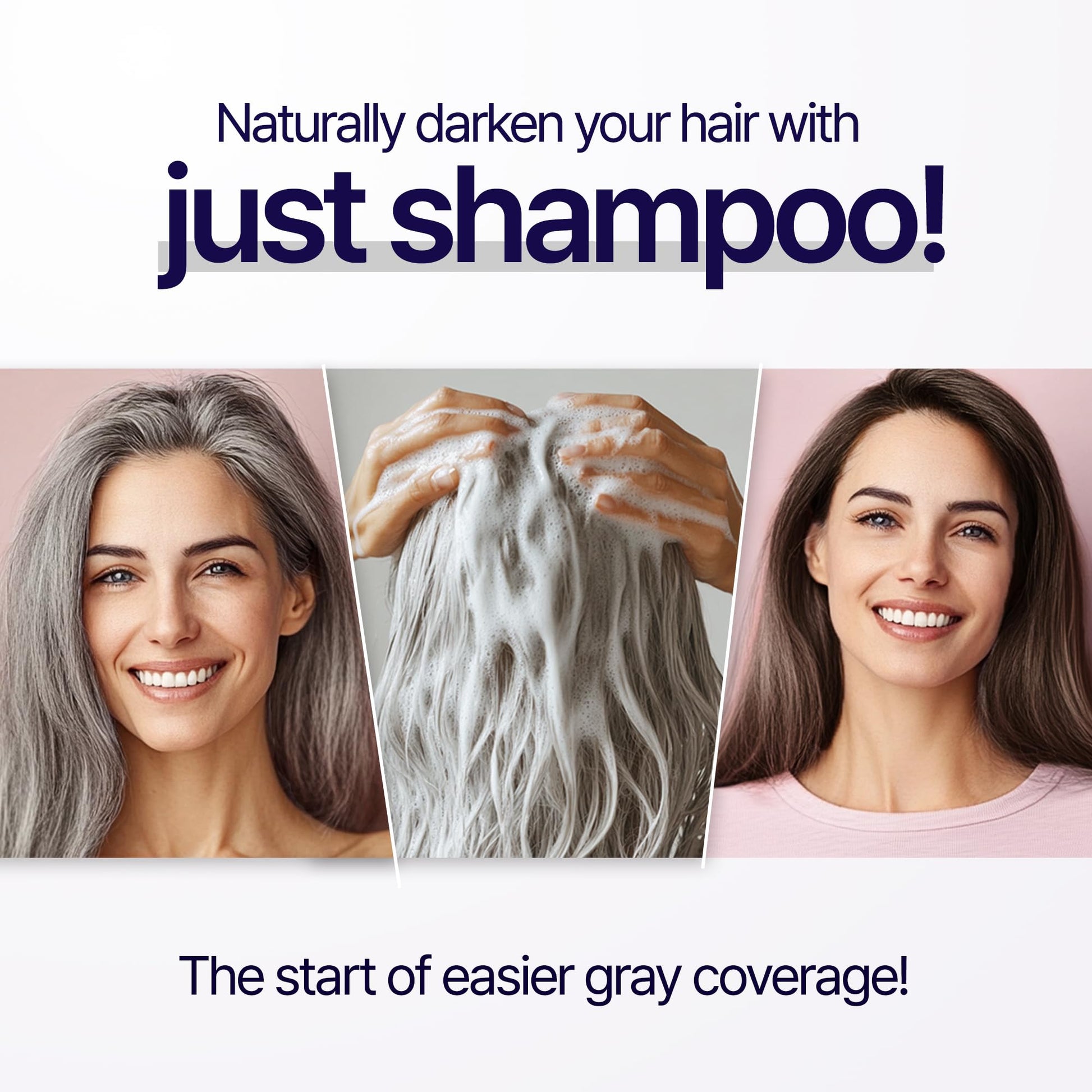 White Smoke SMIB Lactobio Hair Dye Shampoo | Gradual Gray Reduction with Probiotics | Natural Hair Darkening in 3-5 Minutes | Gentle Korean Formula for Daily Use (6.76 fl oz) (Dark Brown)