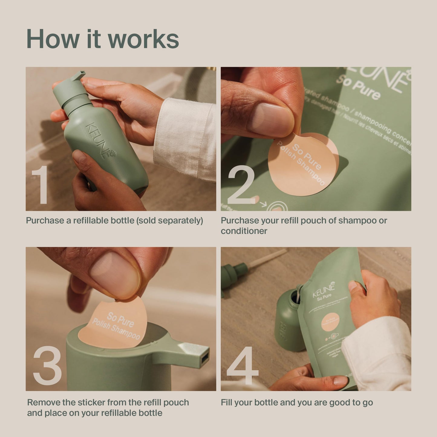 Light Gray SO PURE RESTORE SHAMPOO REFILL 400ml
