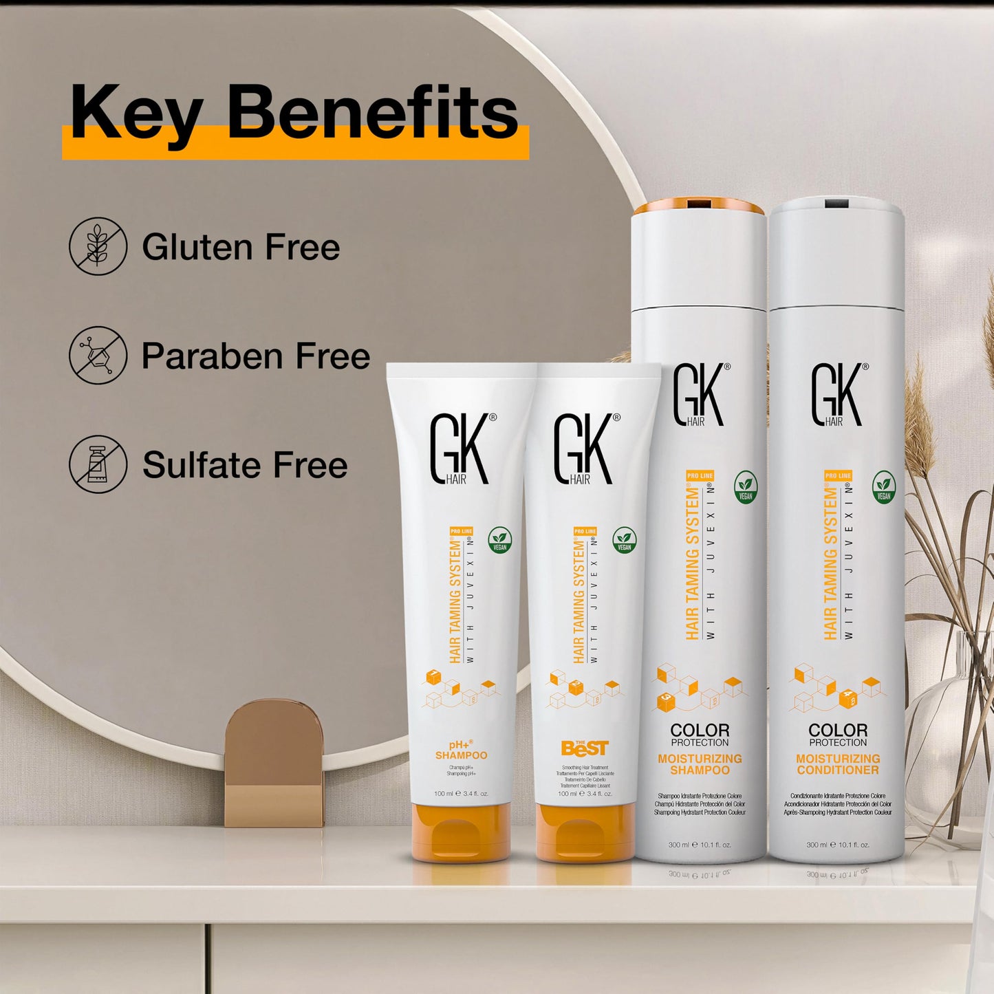 GK HAIR Tratamiento de Keratina Queratina The Best Consumer Box Kit (10.1 Fl Oz/300ml) Smoothing Keratin Treatment Professional Straightening For Silky Smooth & Frizzy Hair