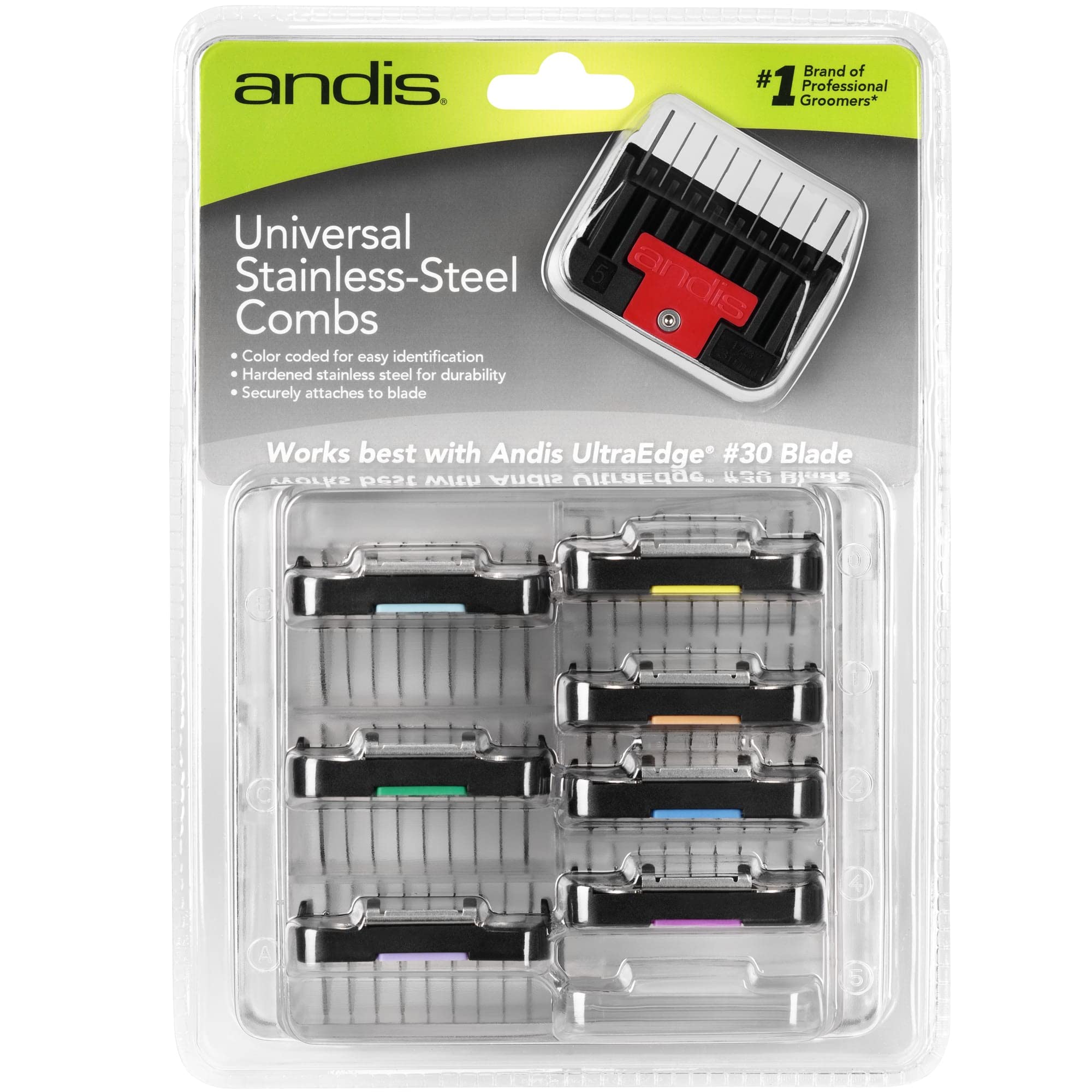 Andis - set of combs lifted stainless steel parts 8 – Canada Beauty Supply