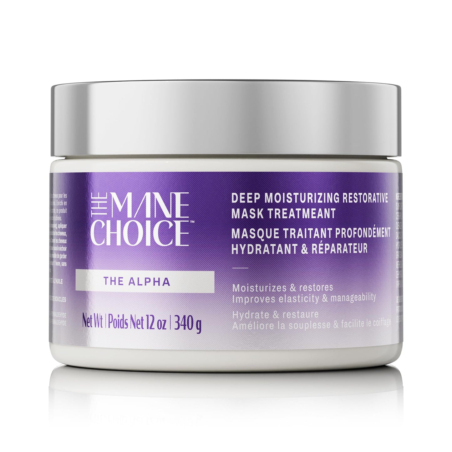 The Mane Choice The Alpha Hair Mask, masque au thé vert et à la carotte, 340 g, hydratant et réparateur en profondeur, anti-frisottis, aide à restaurer les cheveux secs et abîmés, sans parabènes ni sulfates.