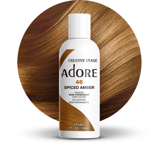 Adore Semi Permanent Hair Color - Vegan and Cruelty-Free Hair Dye - 4 Fl Oz - 046 Spiced Amber (Pack of 1)