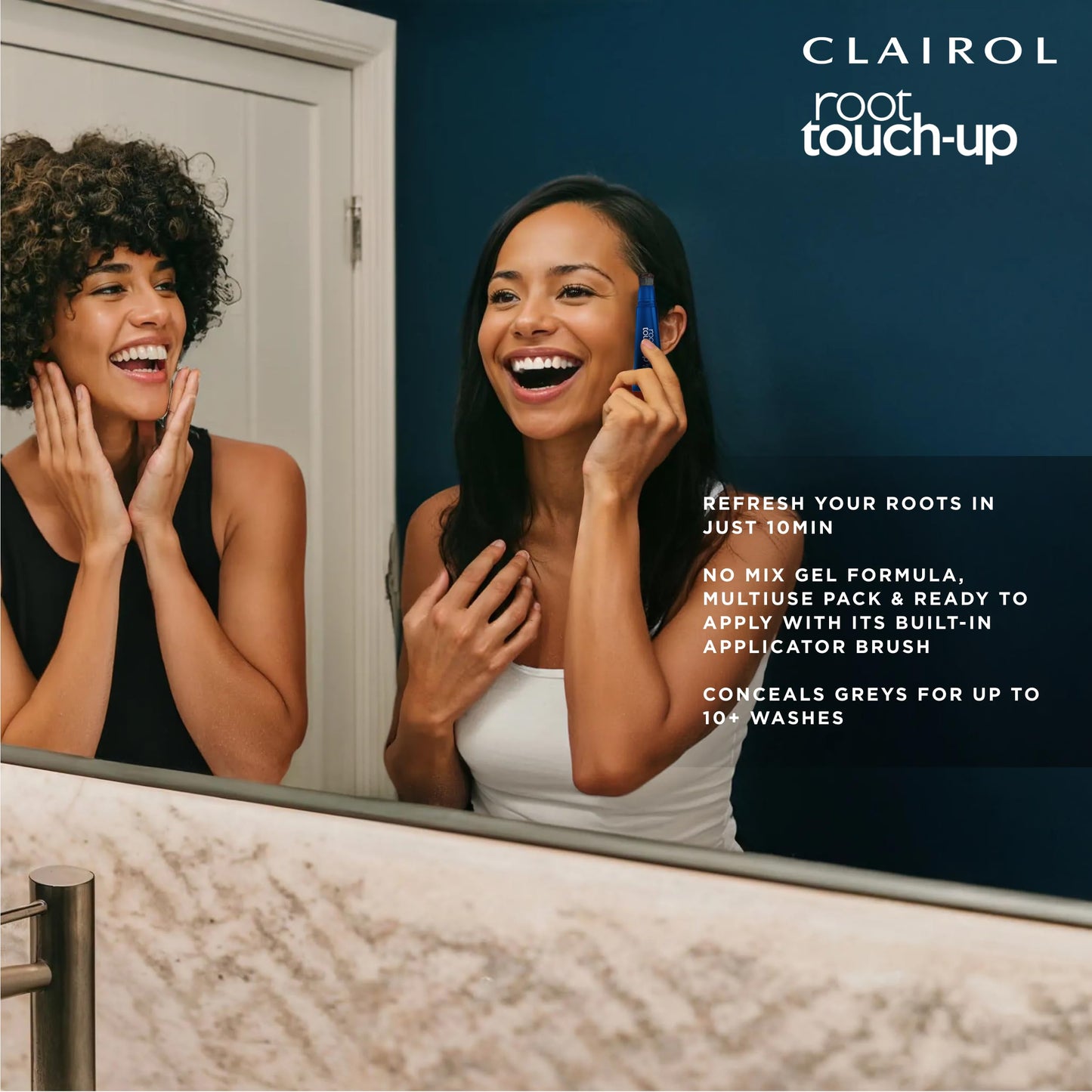 Dark Slate Gray Clairol Root Touch-Up Semi-Permanent Hair Color Blending Gel, 5 Medium Brown, Pack of 1