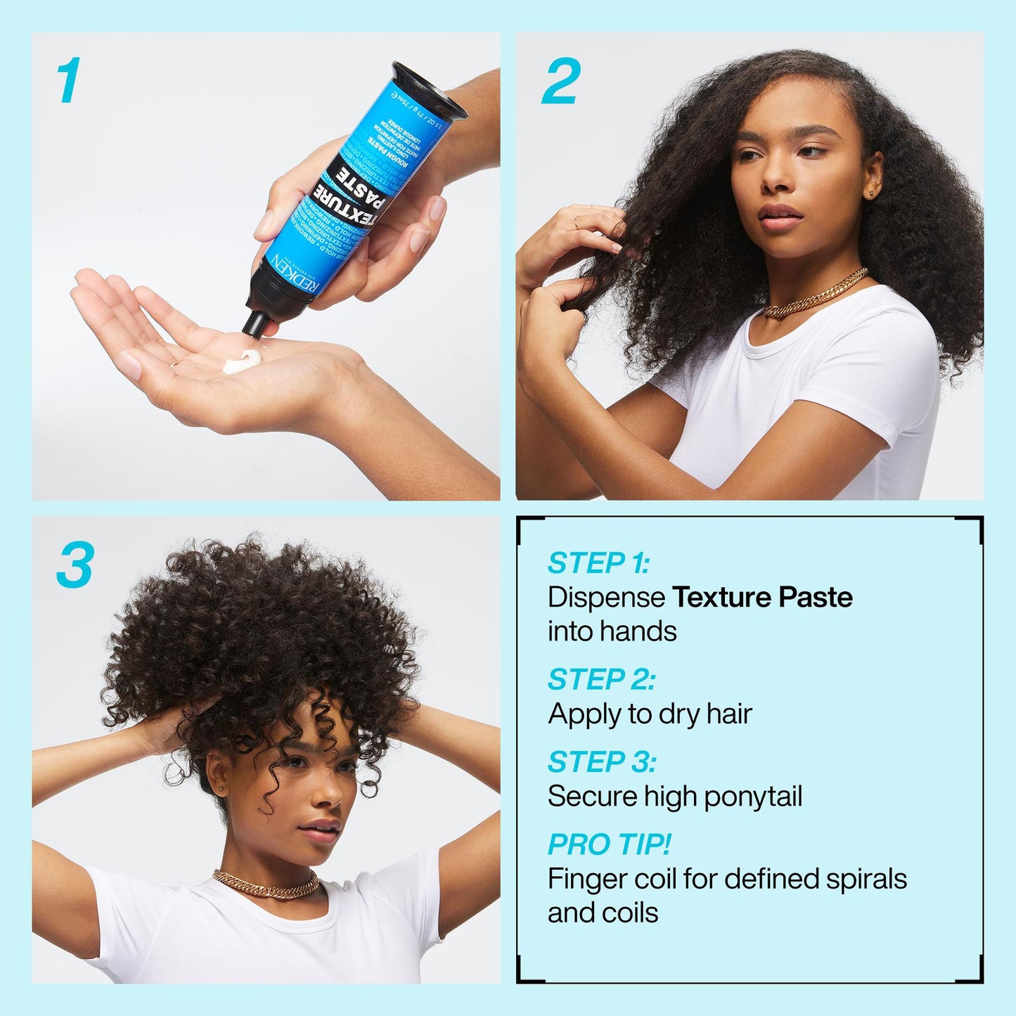 Pâte coiffante longue tenue Redken pour tous types de cheveux : texture et définition durables, contrôle flexible et tenue moyenne.