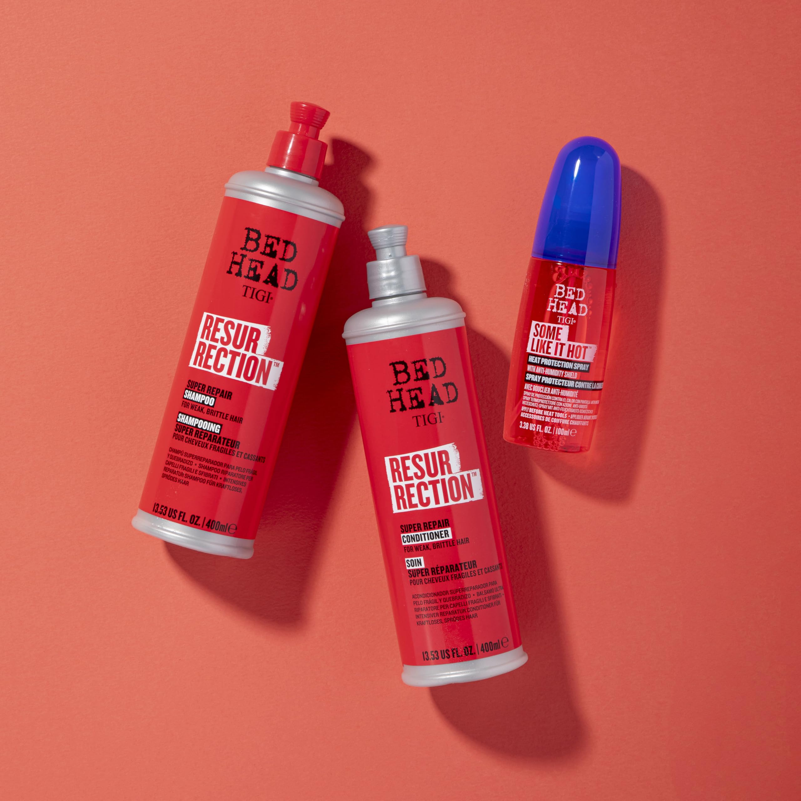 TIGI Bed Head Resurrection Hair Repair Shampoo and Conditioner Set for Dry and Damaged Hair, Maximum Strength with Resurrection Plant, 25.36 fl oz