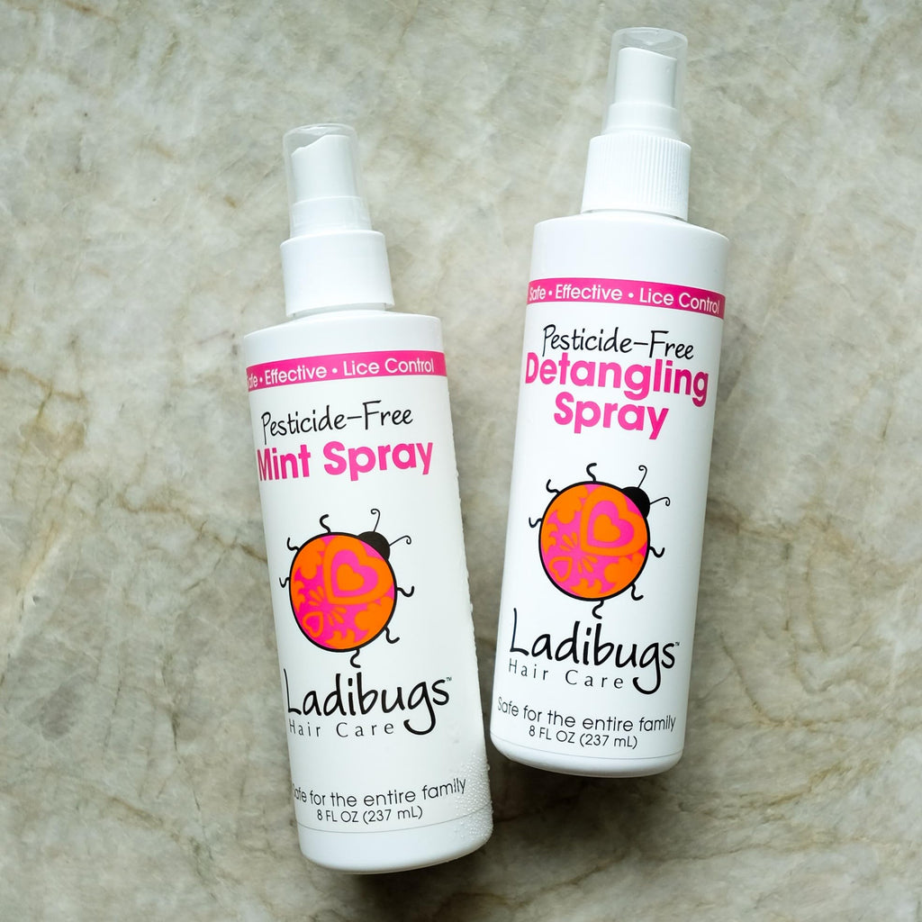 LADIBUGS Detangler Spray 8oz | Best Kids Hair Detangling | Leave-in Conditioner & Head Lice Deterrent | Natural, Sulfate-free, Made in the USA