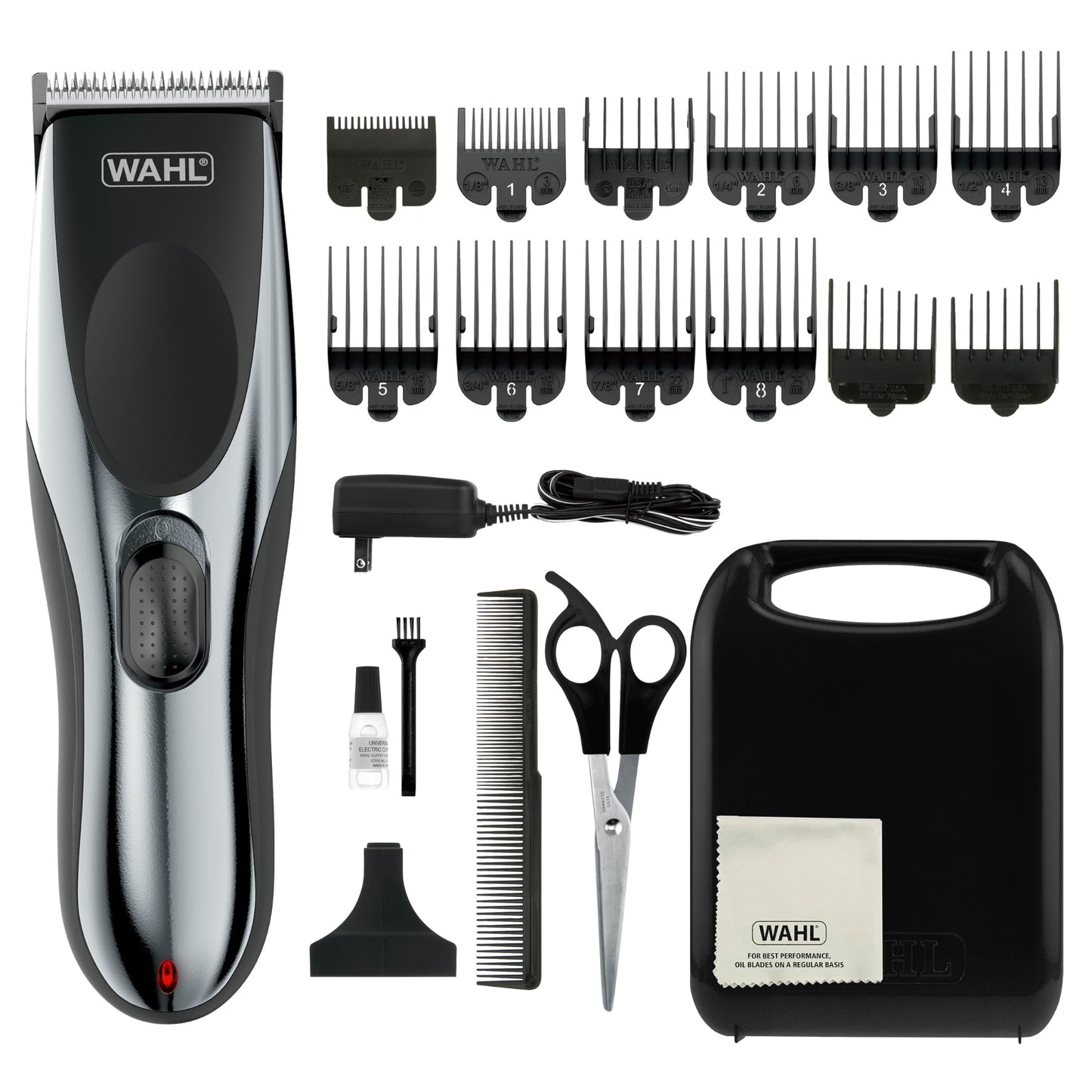 White Smoke Wahl Clipper Rechargeable Cord/Cordless Haircutting & Trimming Kit for Heads, Longer Beards, & All Body Grooming - Model 79434