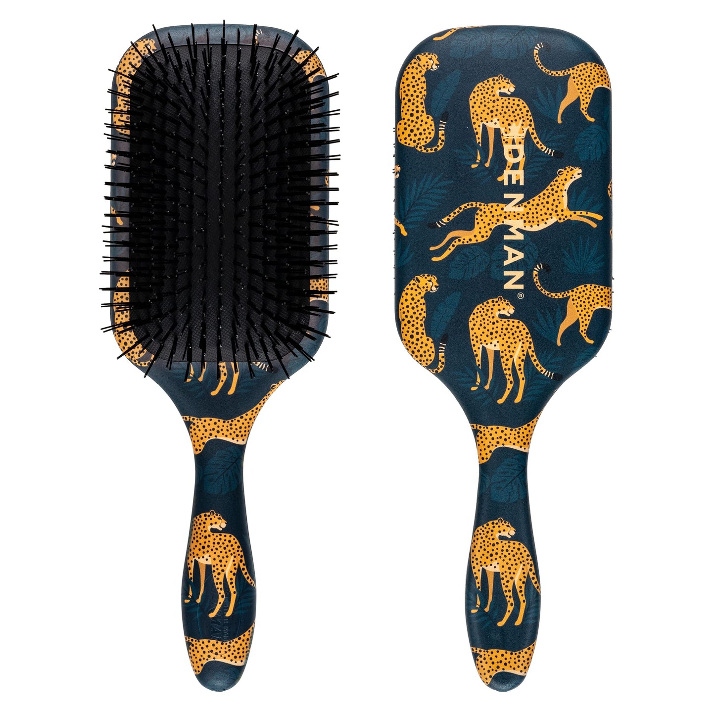 Denman Ultra Detangler Paddle Hairbrush, Best for Long Hair, Wigs and Extensions for Tug Free Detangling - (Leopard) D90L