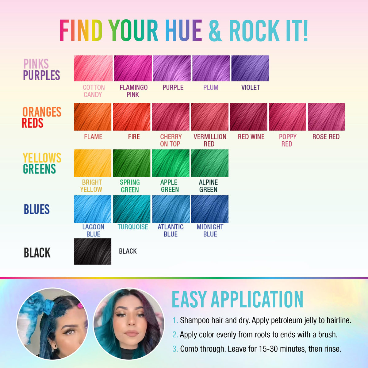 Punky Semi Permanent Conditioning Hair Color, Vegan, PPD and Paraben F ...