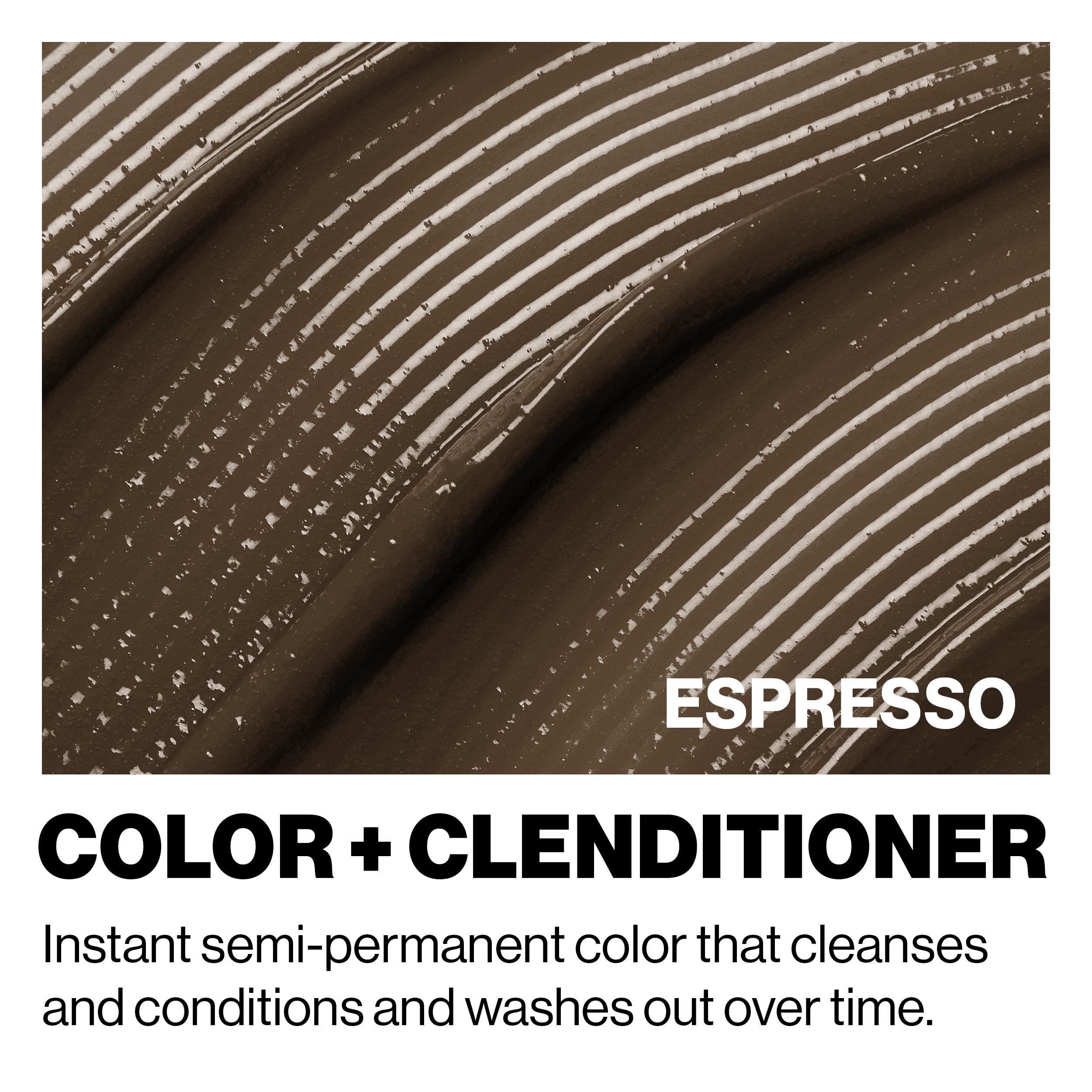 Keracolor Color + Clenditioner 3-in-1 Color-Depositing Conditioner, Gently Cleanses & Conditions, Semi-Permanent Espresso Hair Color, 12 Fl Oz
