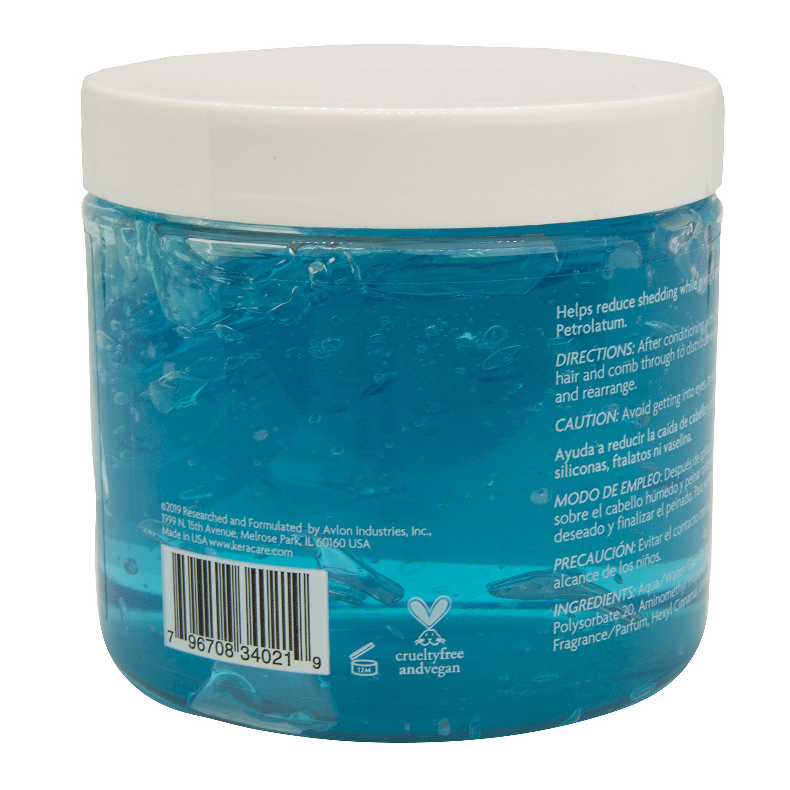 KeraCare GelEssence Anti-Shedding Gel - 16 ounce - with Biotin - Reduces Shedding and Breakage - Vegan - Flake Free - Adds Shine - Crunch Free - Nonstick Formula