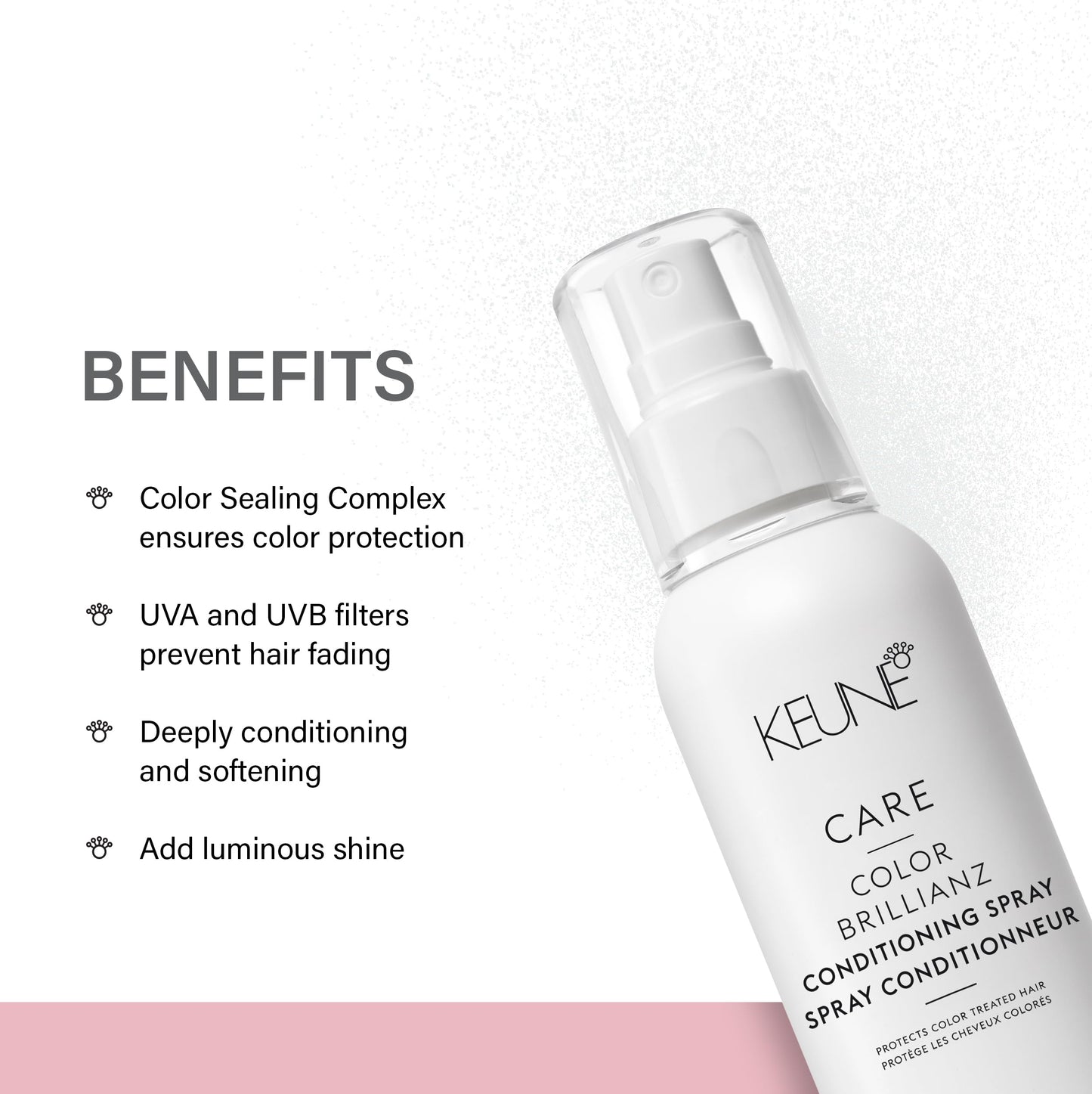 Keune Care Color Brillianz Leave-In Spray, Color-Safe & UV-Protecting Leave-In Treatment for Color-Treated Hair, 4.7 Fl Oz