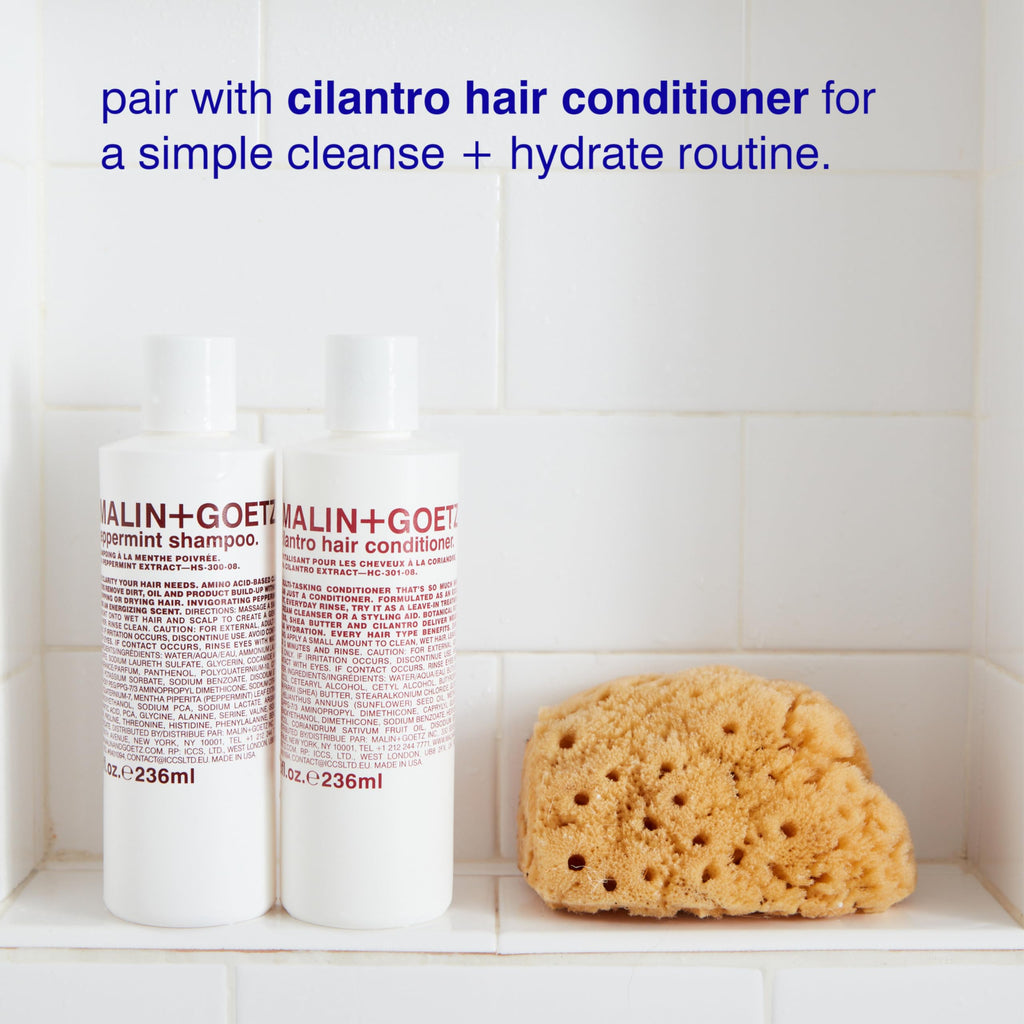 MALIN+GOETZ Shampoo Clarifying Peppermint | Daily Cleanser with Amino Acids | Vegan, Sulfate-Free & Unisex (16 Fl Oz)