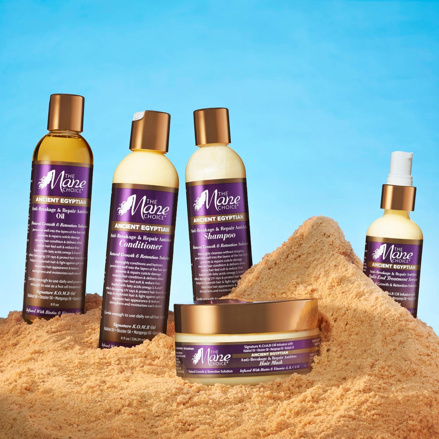 The Mane Choice Masque capillaire anti-casse et réparateur égyptien antique pour cheveux bouclés, ondulés et crépus, 227 g