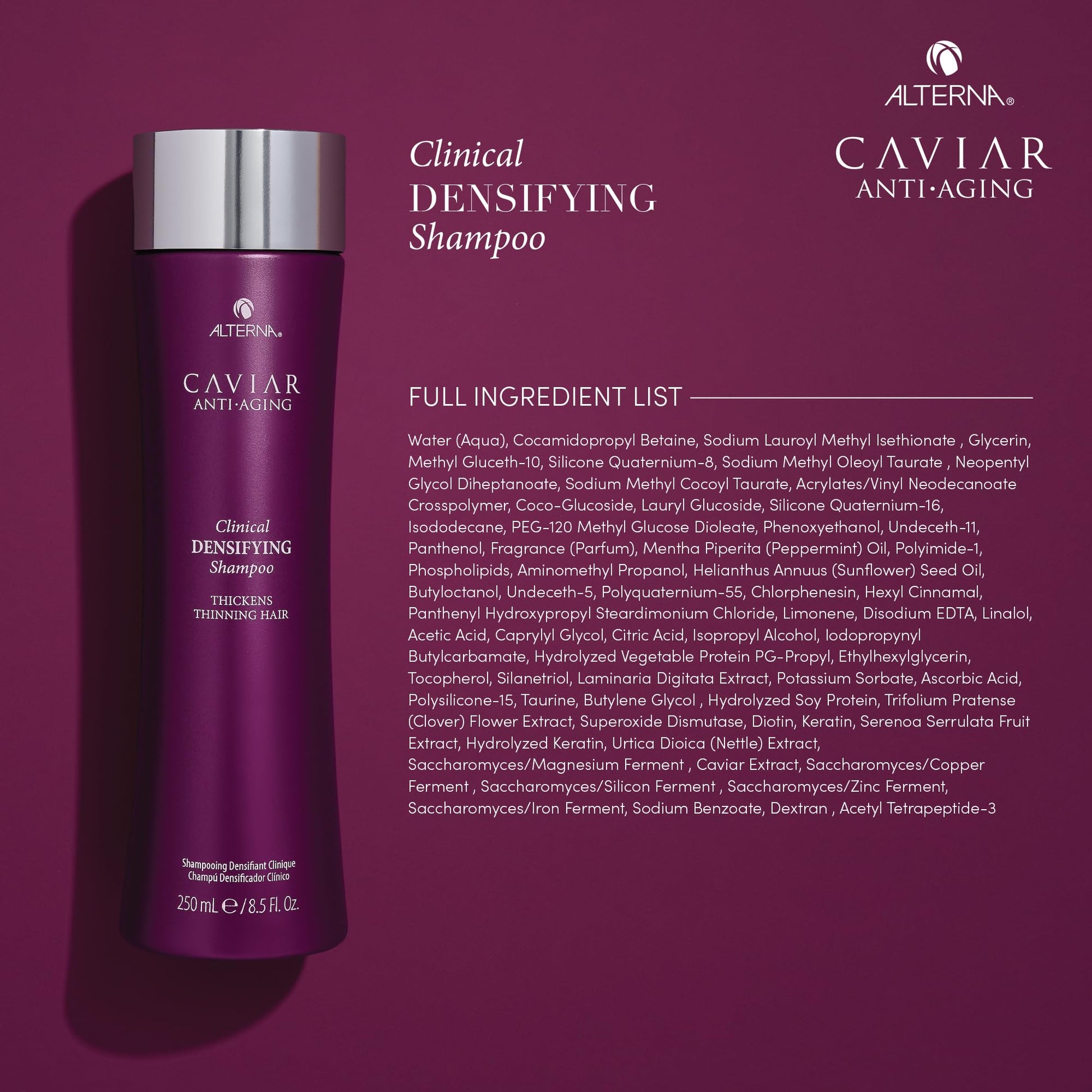 Brown Alterna Caviar Anti-Aging Clinical Densifying Shampoo, 8.5 Fl Oz (Pack of 2)