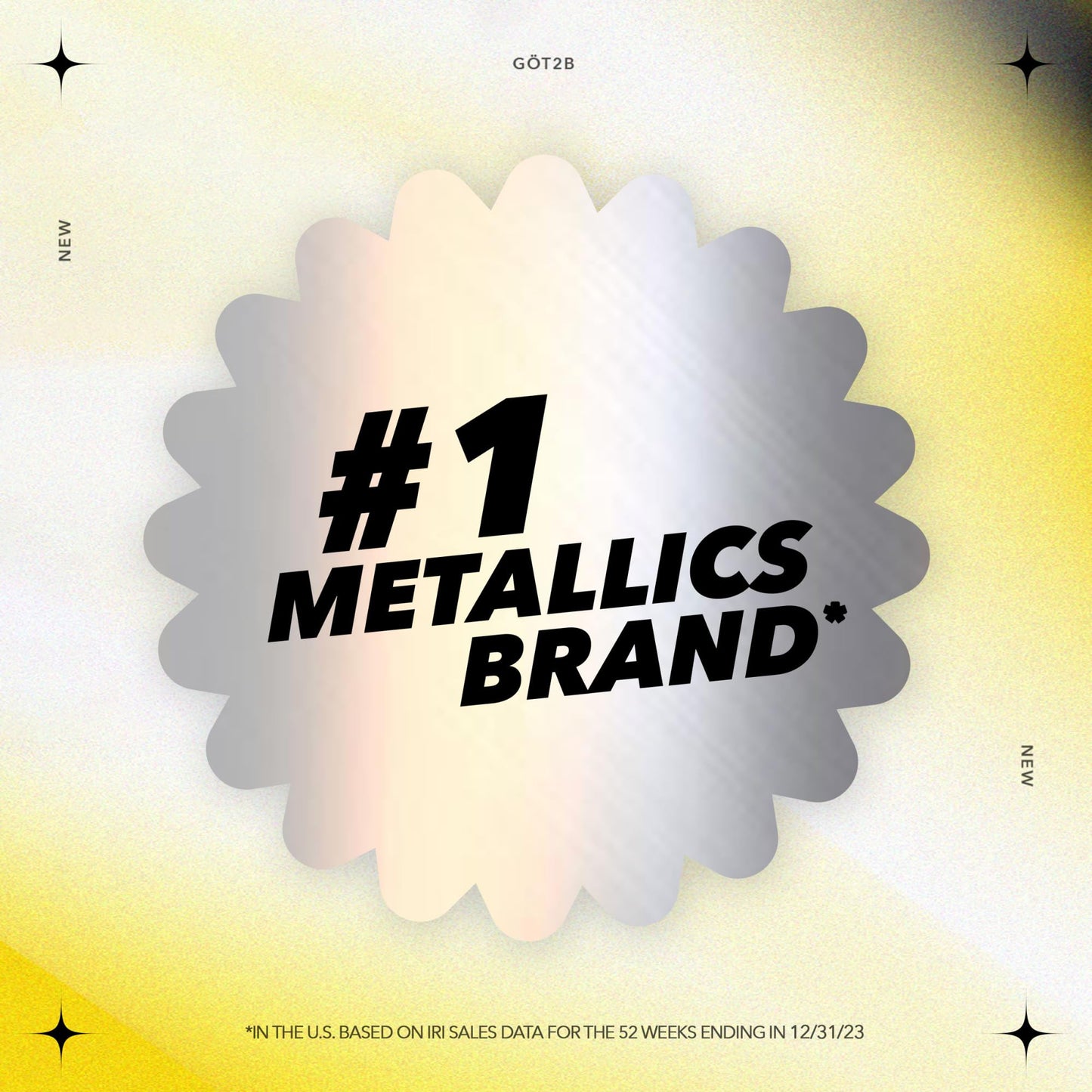 Beige Got2b Metallics Permanent Hair Color, M72 Dusty Silver