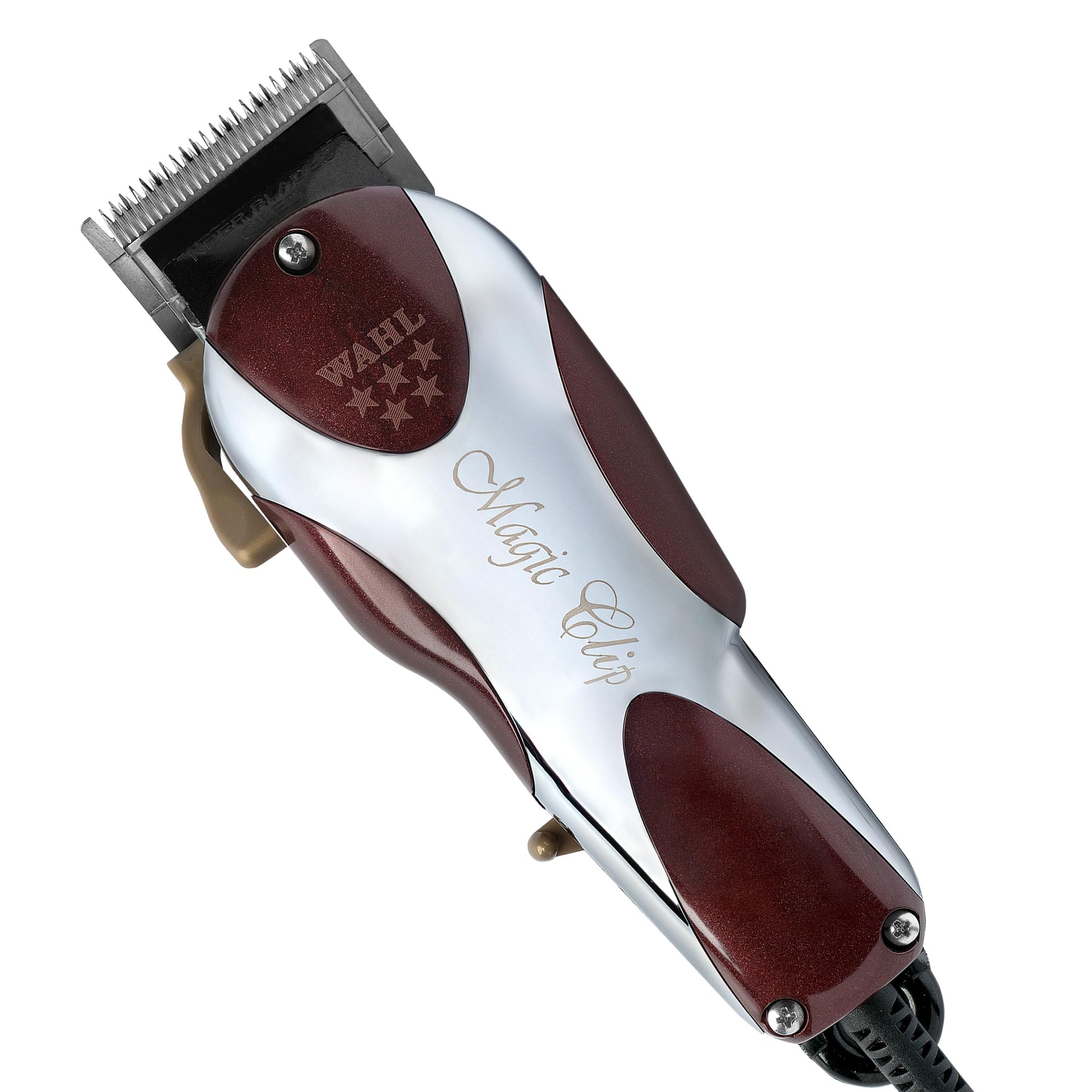 White Smoke Wahl Professional 5 Star Series Magic Clip Corded Clipper Precision Fade Zero Overlap Adjustable Blades V9000 Motor Chrome