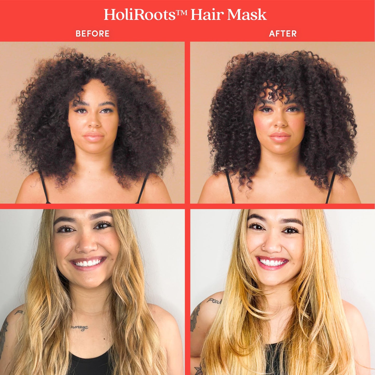 Fable & Mane HoliRoots Hair Mask, 8FL oz - Hydrating Hair Mask for Dry Damaged Hair with Shea Butter, Banana, Coconut Water, Mango Butter and Indian Jasmine Sambac Fragrance