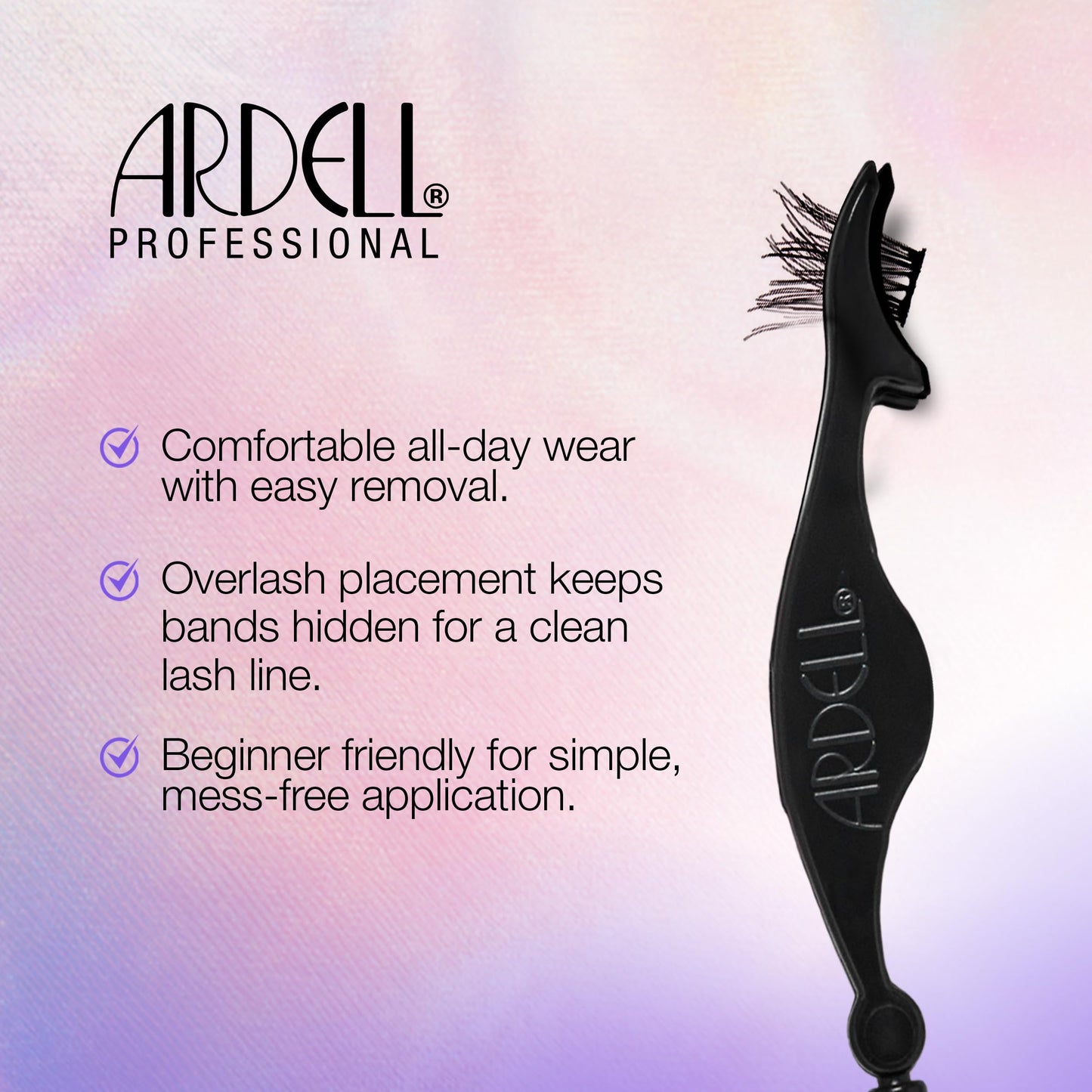 Misty Rose Ardell Press On Overlash 3D Fauxmink Volume 858 – Self Adhesive Lash Clusters, No Glue Needed Eyelashes, Pre Glued Cluster Eyelash Extensions, 1 Pack