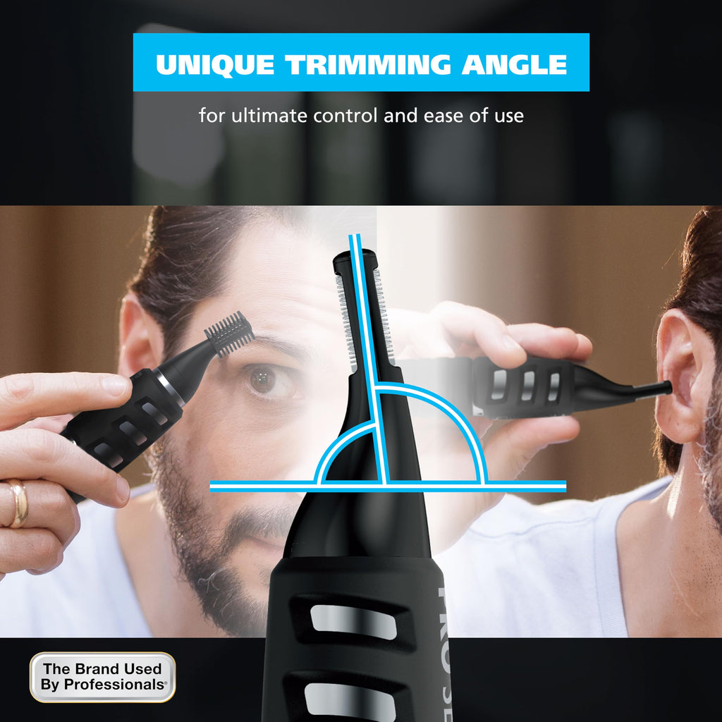 Wahl DualTech® Pro Series® 2 in 1 Lithium Battery Dual Sided Eyebrow Trimmer and Nose Hair Trimmer for Men – Model 3025698