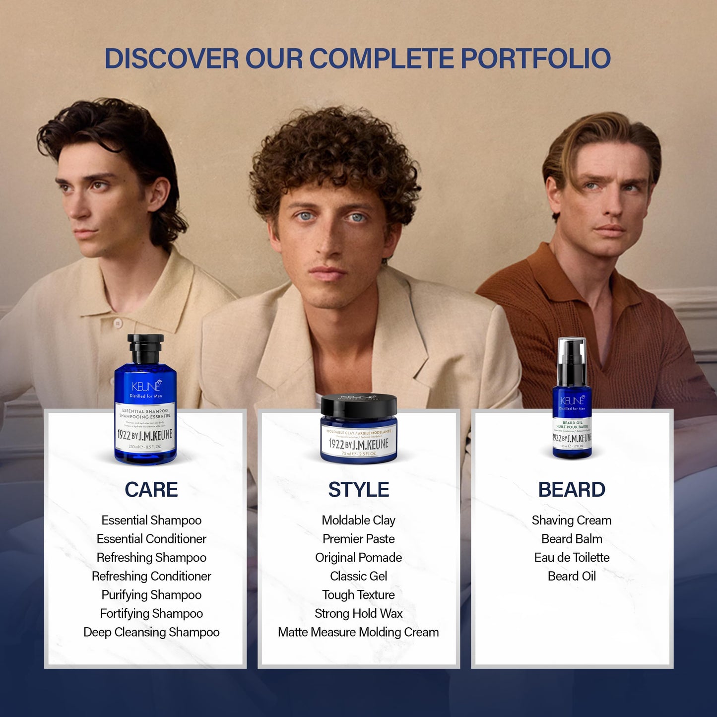 KEUNE 1922 by JM 可塑粘土，男士强力定型哑光造型粘土，2.5 液体盎司