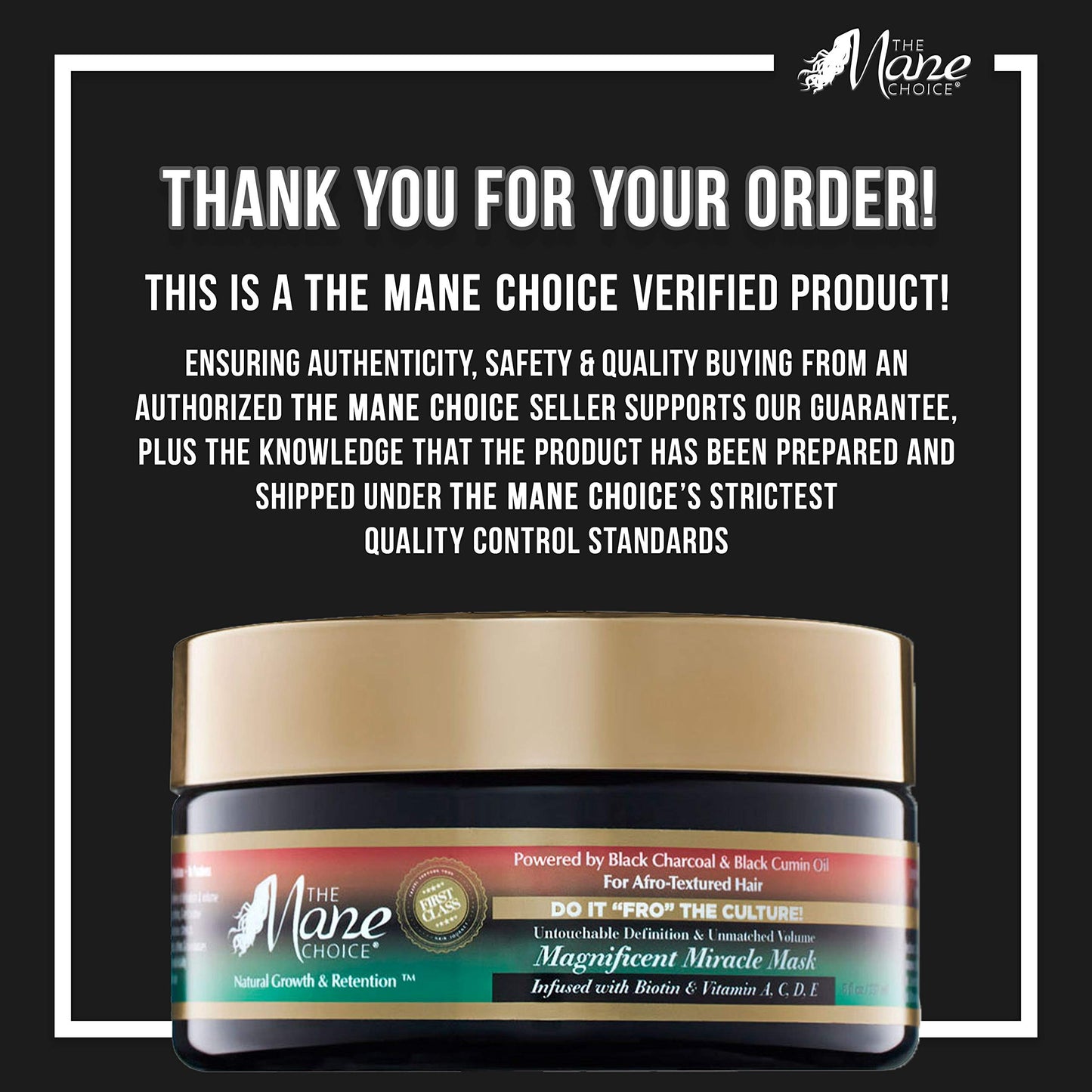 The Mane Choice le fait pour la culture magnifique masque miracle, 8 onces