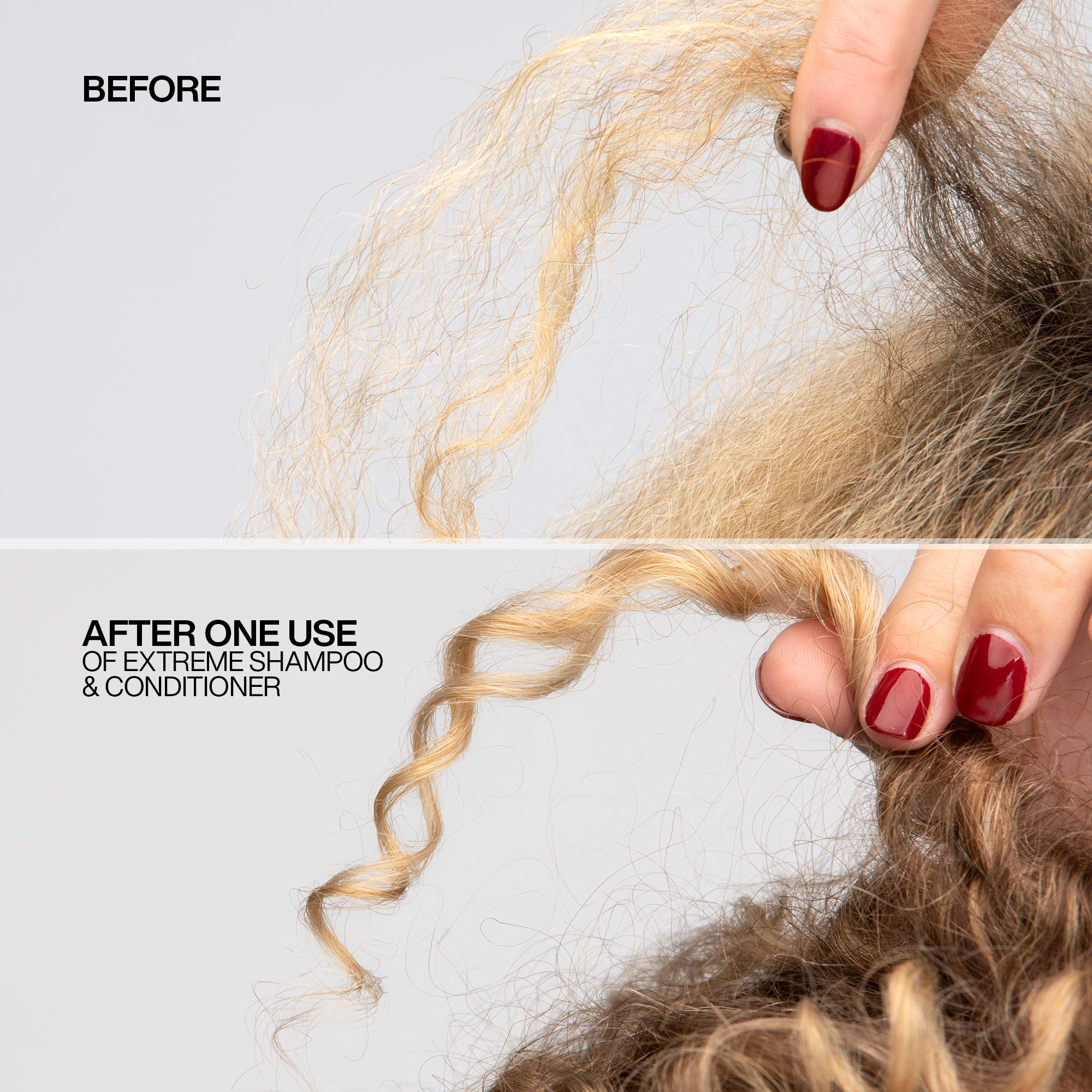 Redken Extreme Shampoo and Conditioner | For Damaged Hair Repair | Protein-Infused Strengthening Formula
