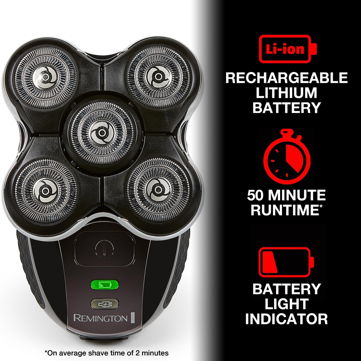 Remington Balder Pro Electric Razor for Head XR7000A - Premier Wet/Dry Bald Head Shaver, Flex Blades for a Close Shave, Cordless Rechargeable, Effortless Head Shaving with Precision Dual Track Heads