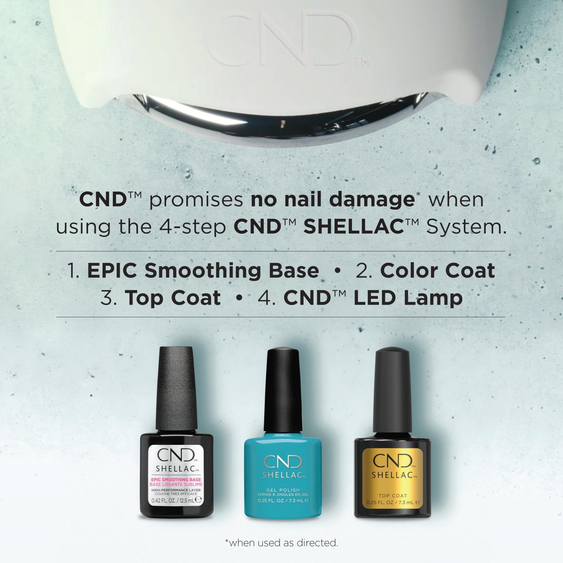 Light Gray CND Shellac™ Gel Polish No Wipe Top Coat, 0.25 fl oz.