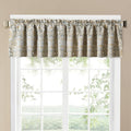 Home Soft Things Lanza Printed Valance Set of 2 Panels 60" x 18", Gray Blue Yellow Window Curtain Valance Drapes for Kitchen Bedroom Living Room Bathroom Decor with Rod Pocket