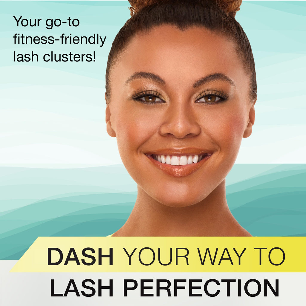 Ardell Active Lash Clusters, Dash - Waterproof, DIY Eyelash Extensions, Multi-Length Individual Lashes, Reusable False Eyelashes, 1 Pack