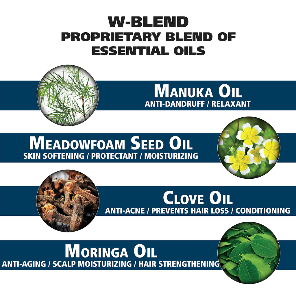 Wahl Beard Wash Face Exfoliator with Essential Oils - Manuka, Meadowfoam, Clove, Moringa - Model 805601