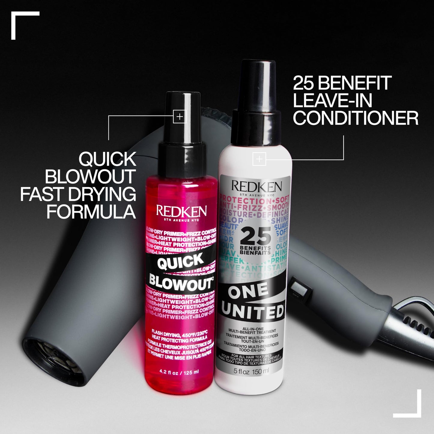 Redken Quick Blowout Heat Protectant Spray | Smooths & Adds Shine | Lightweight Blowdry Styling Primer & Heat Protection for Blowouts | For All Hair Types