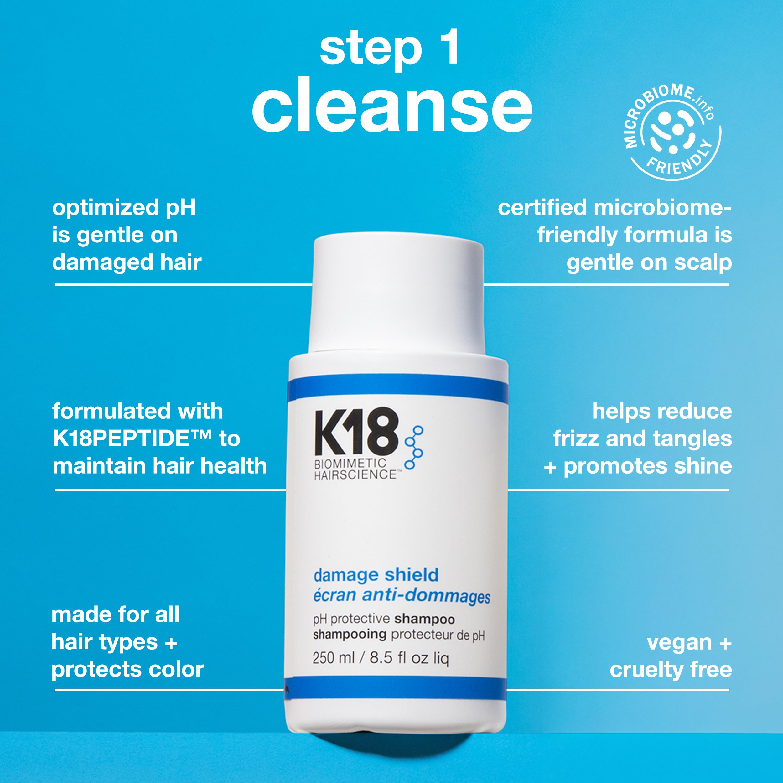 K18 Amazon Exclusive Damage Shield Wash Care Set | Full-Size Color-Safe Protective Shampoo + Conditioner Reduces Frizz And Tangles, Maintains Hair Health, Protects From Damage