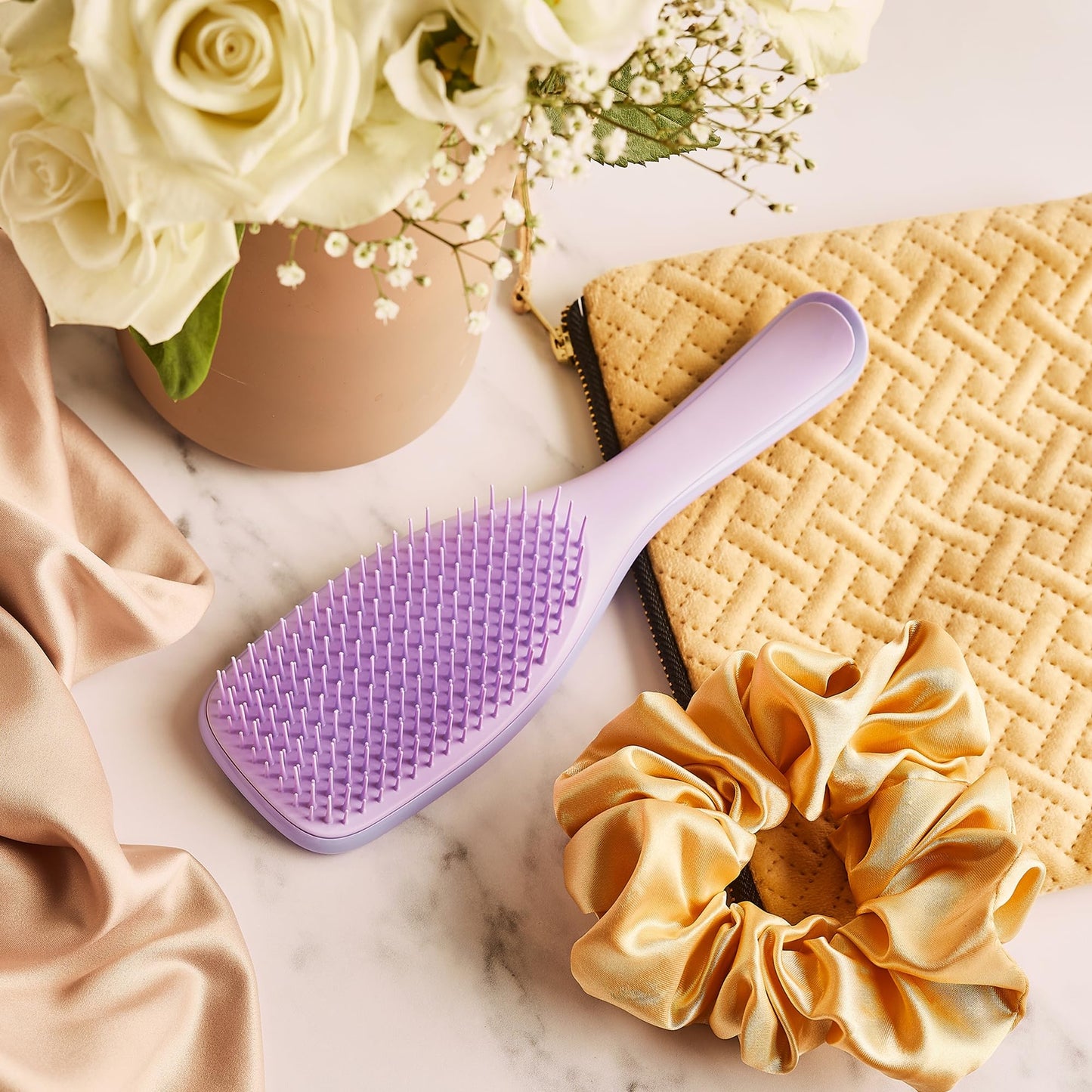 Brosse démêlante ultime Tangle Teezer Fine &amp; Fragile, brosse pour cheveux secs et humides pour démêler et réduire la casse, Hypnotic Heather