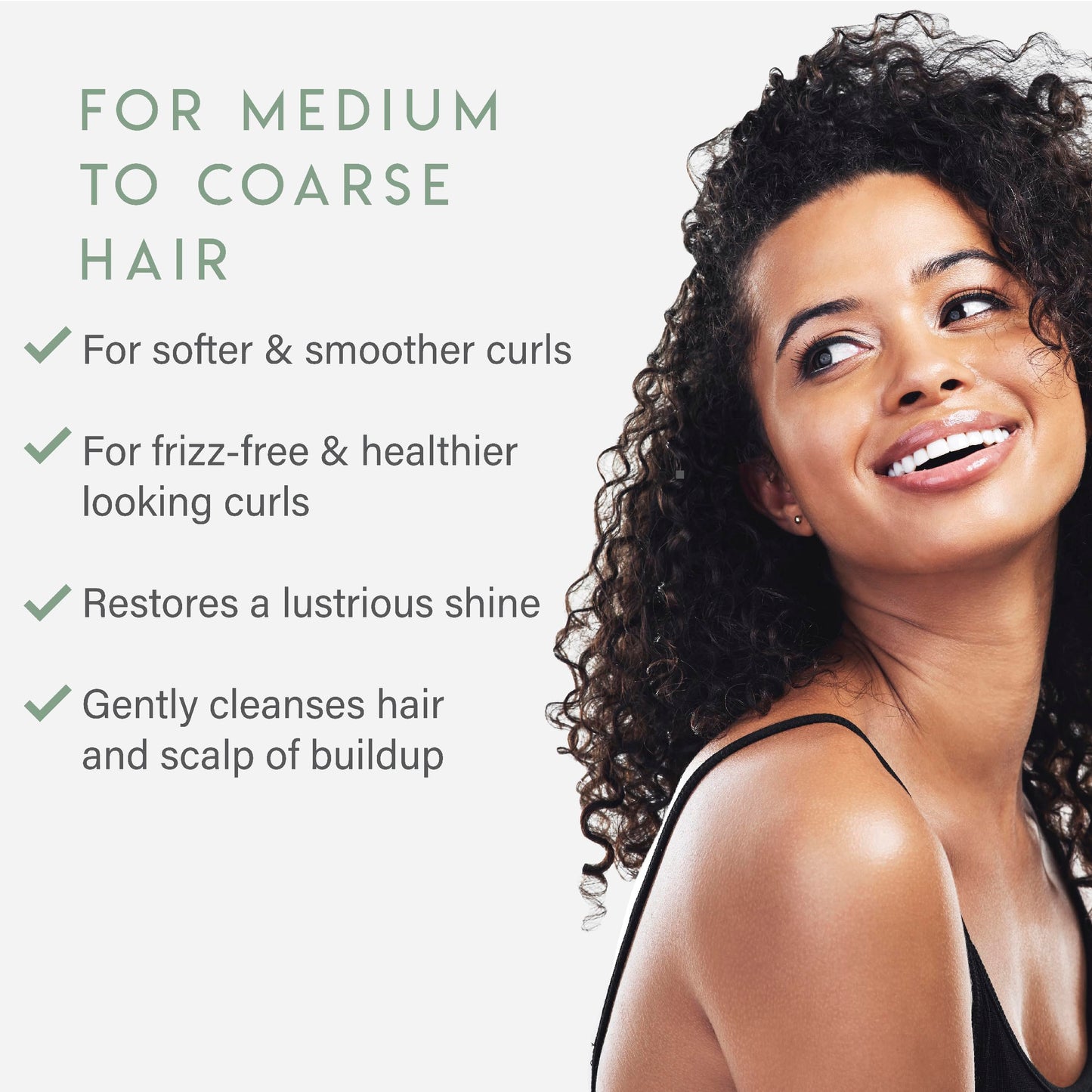 White Smoke ALURAM Curl Shampoo, Clarifying Coconut Water Infused and Lightweight Cleansing For Curly Hair, 12 Fl Oz