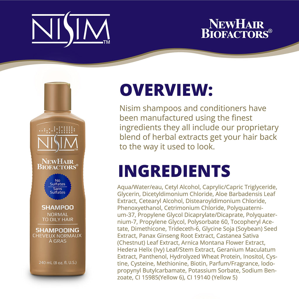 Nisim - Normal to Oily Shampoo No Sulfates 8 oz