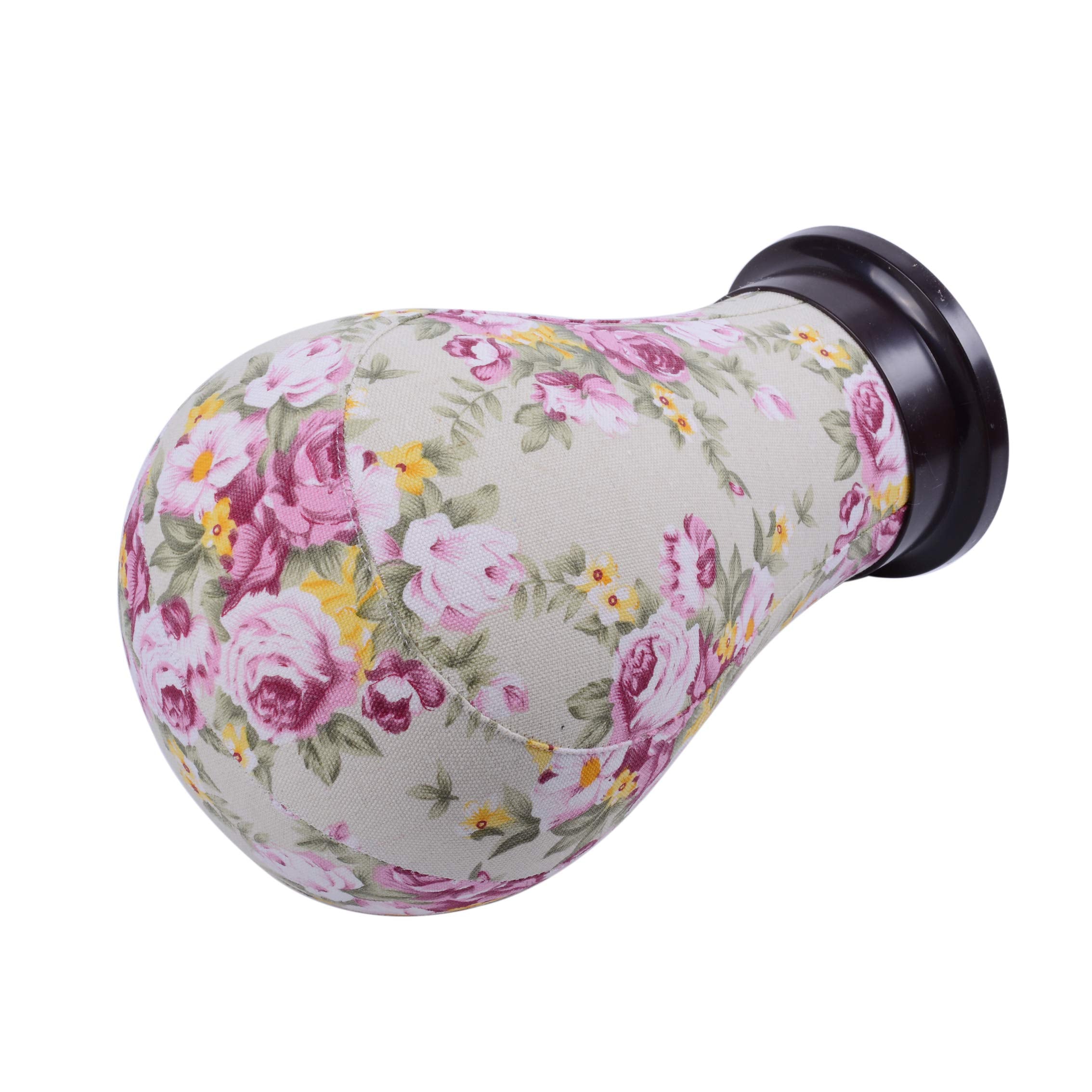 YANTAISIYU 1 Piece Canvas Block Head Mannequin Head for Hair Extension Lace Wigs Making and Display Styling (Pink 23")