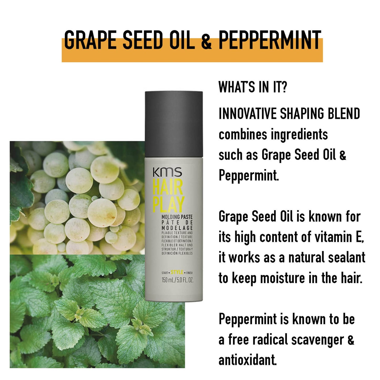 Pâte de modelage KMS HAIRPLAY, 5 onces