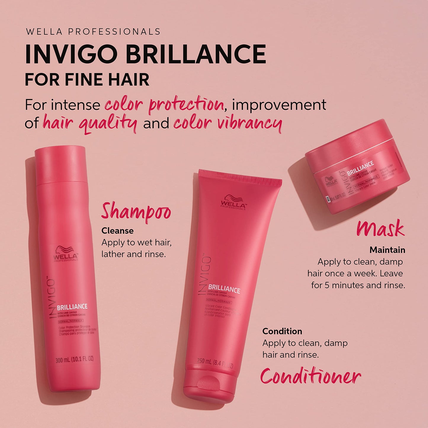 Tan WELLA Color Charm Invigo Brilliance Color Protection Shampoo & Conditioner, For Fine Hair + Hair Toner, Neutralize Brass, T15 Pale Beige Blonde