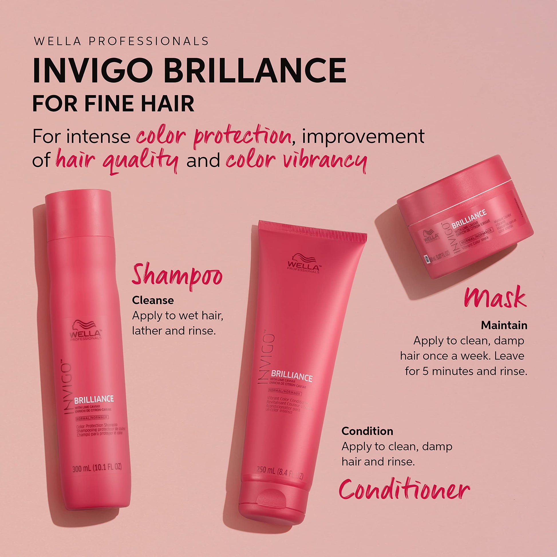 Tan WELLA Color Charm Wella Professionals Invigo Brilliance Color Protection Shampoo & Conditioner, For Fine Hair + Hair Toner, Neutralize Brass, T14 Silver Lady
