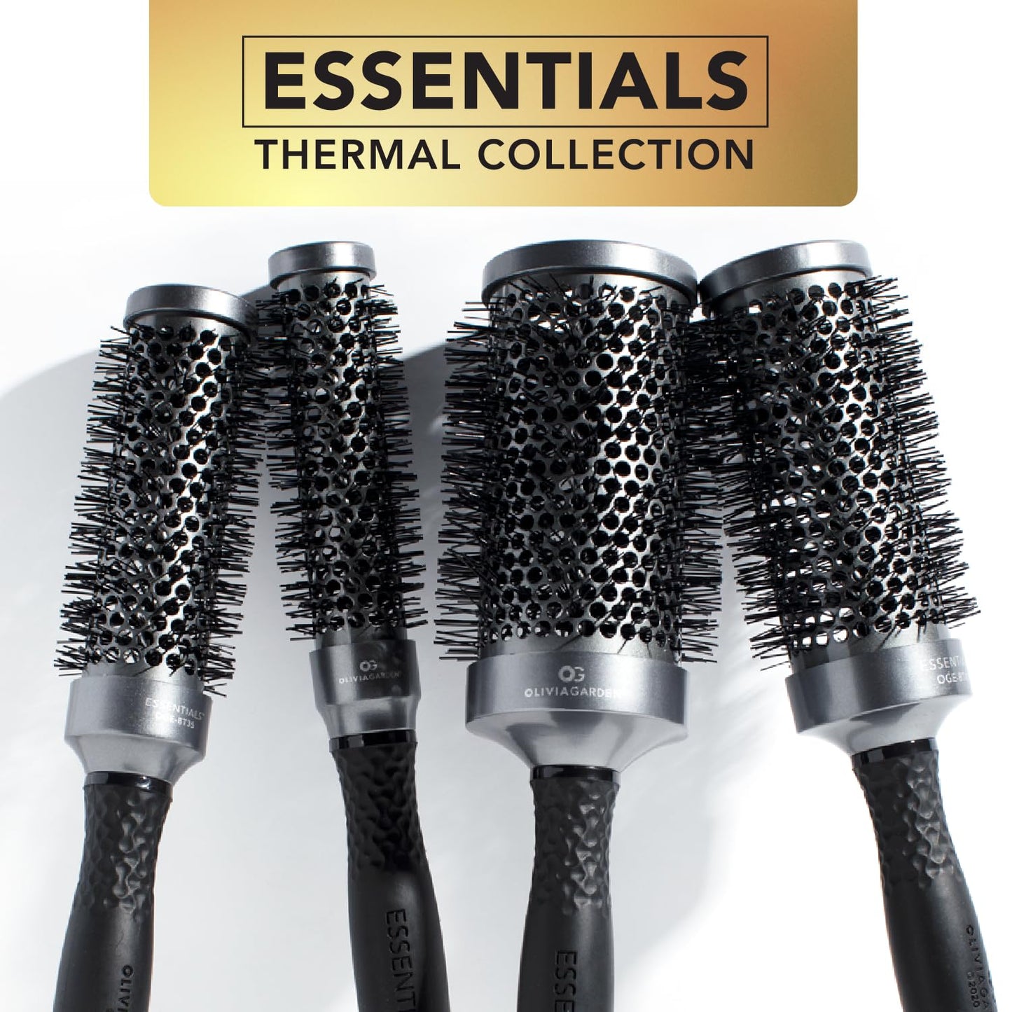 White Smoke Olivia Garden ESSENTIALS Thermal brush 1 1/4" (35 mm)