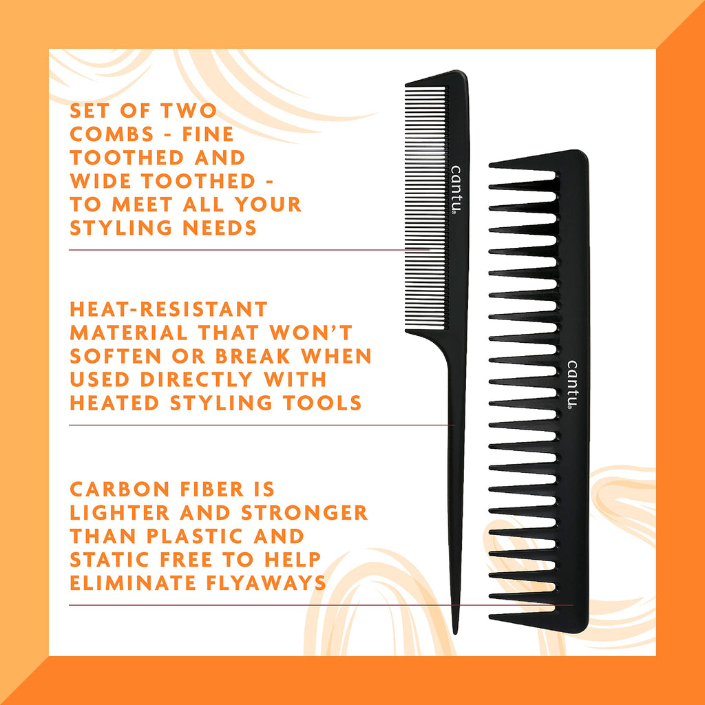Cantu Style Carbon Fibre Combs (Packaging may vary)