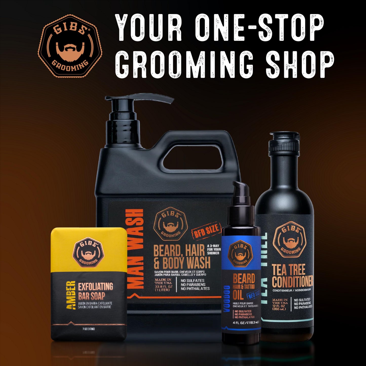 Black GIBS Grooming Colorado Kid Hair, Beard & Tattoo Oil, 1 Fl Oz