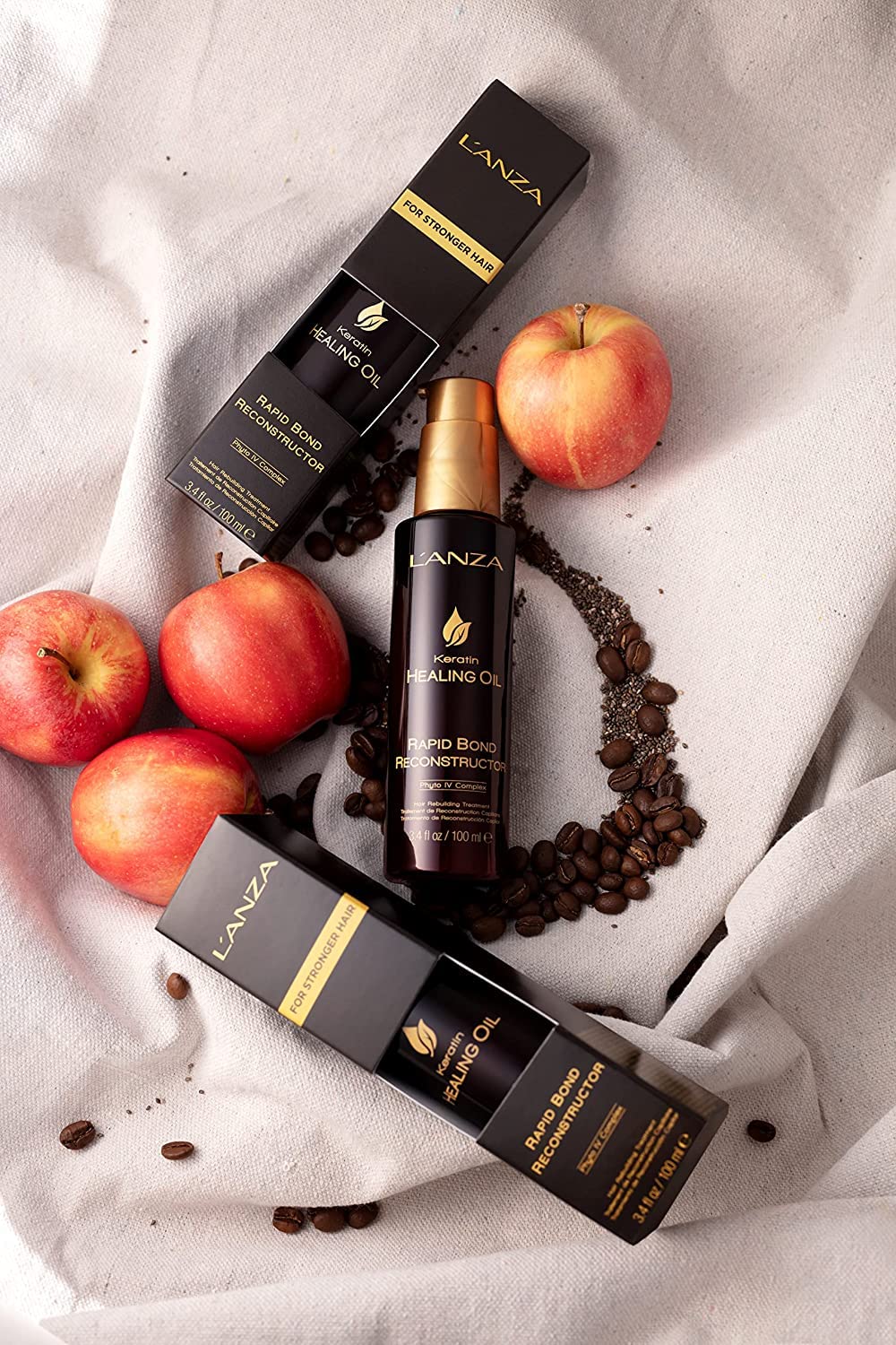 L'ANZA Rapid Bond Reconstructor - Keratin Healing Oil Hair Care Bond Restore Treatment, Phyto IV Complex Hair Repair Treatment for Damaged Hair & Dry Hair, Vegan Hair Split End Repair Serum (3.4Fl Oz)