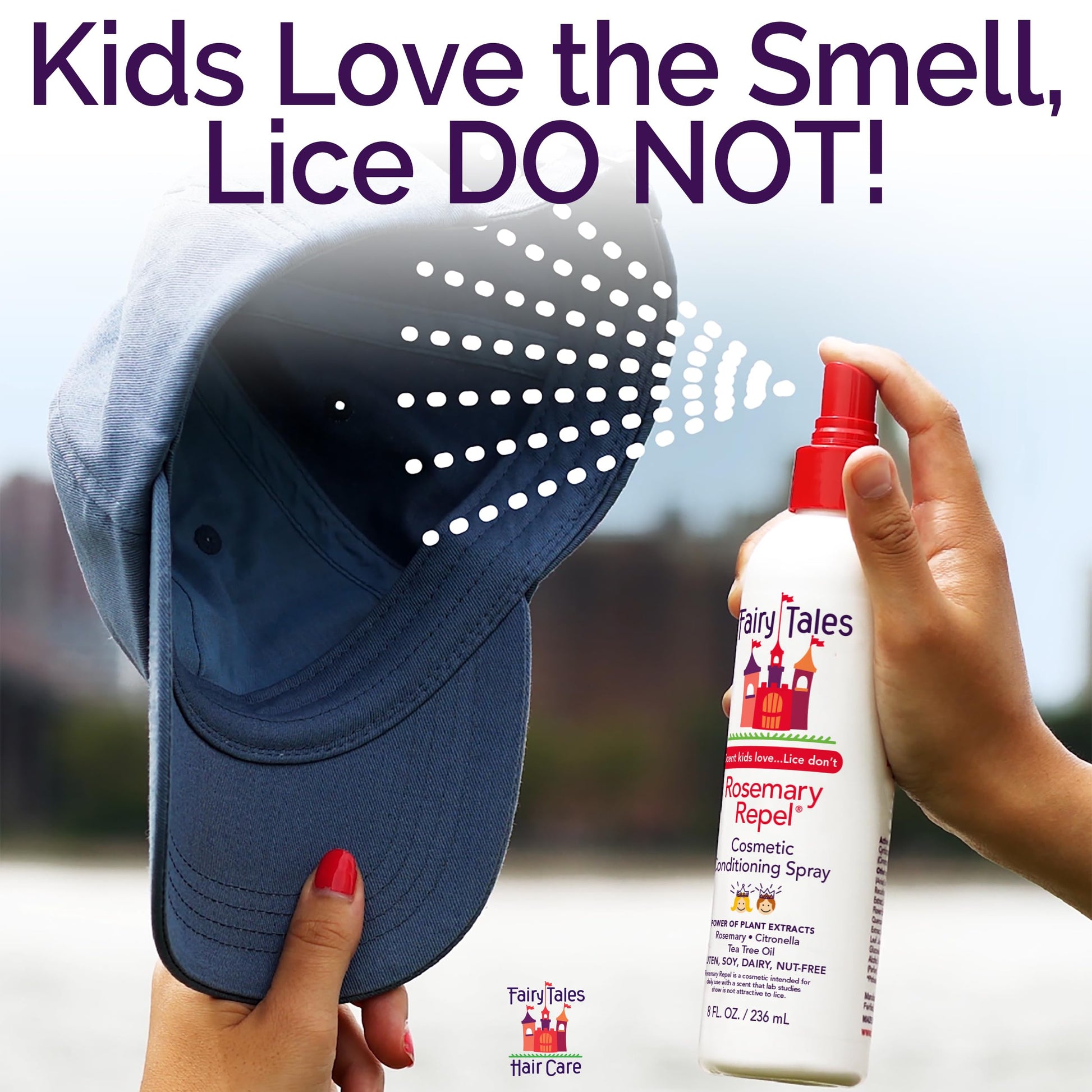 White Smoke Fairy Tales Rosemary Repel Daily Kids Conditioning Spray – Kids Like the Smell, Lice Do Not, 8 fl oz. (Pack of 1)