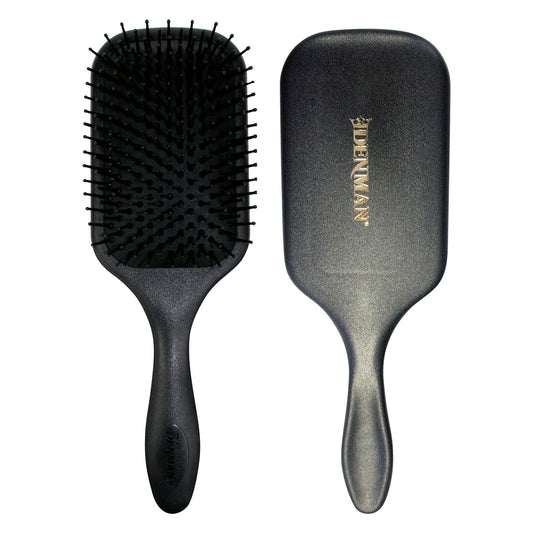 Brosse à cheveux Denman (noire) à coussinet large pour brushing et démêlage - Coiffage, lissage et lissage confortables - Pour femmes et hommes, D83
